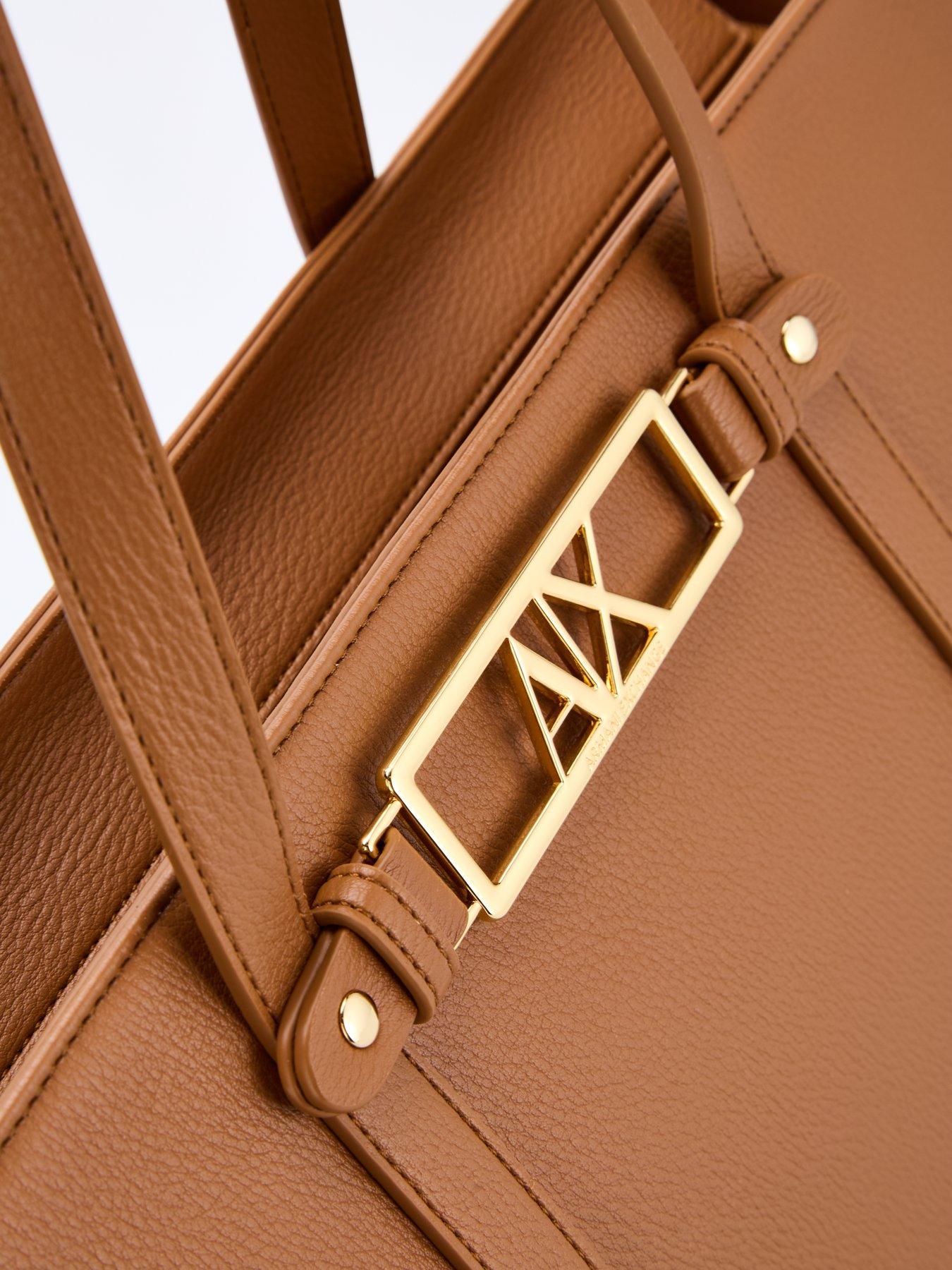 Image 3 of 6 of Armani Exchange Polly Shopping Bag - Brown