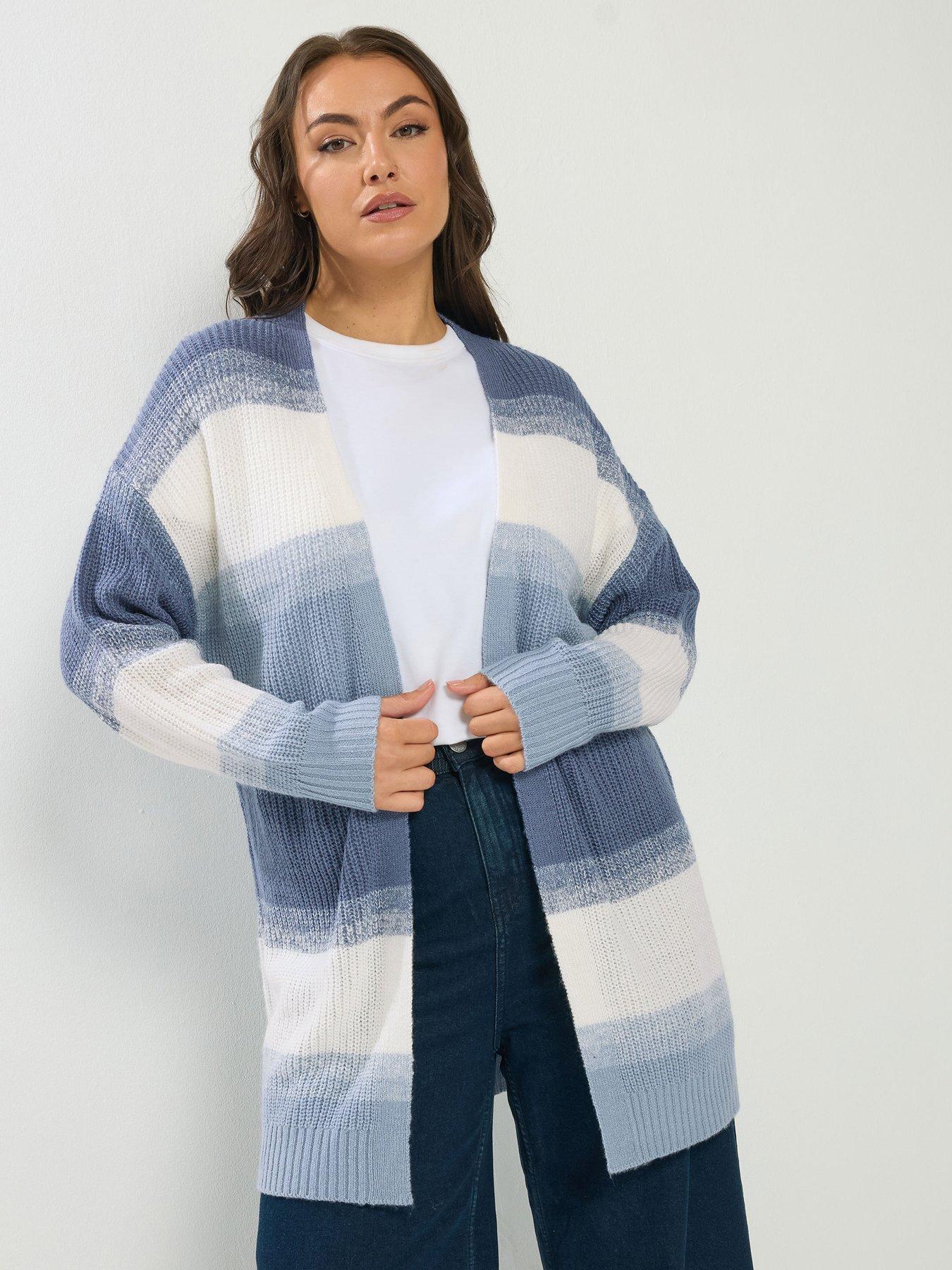 yours-curve-colourblock-midi-cardigan