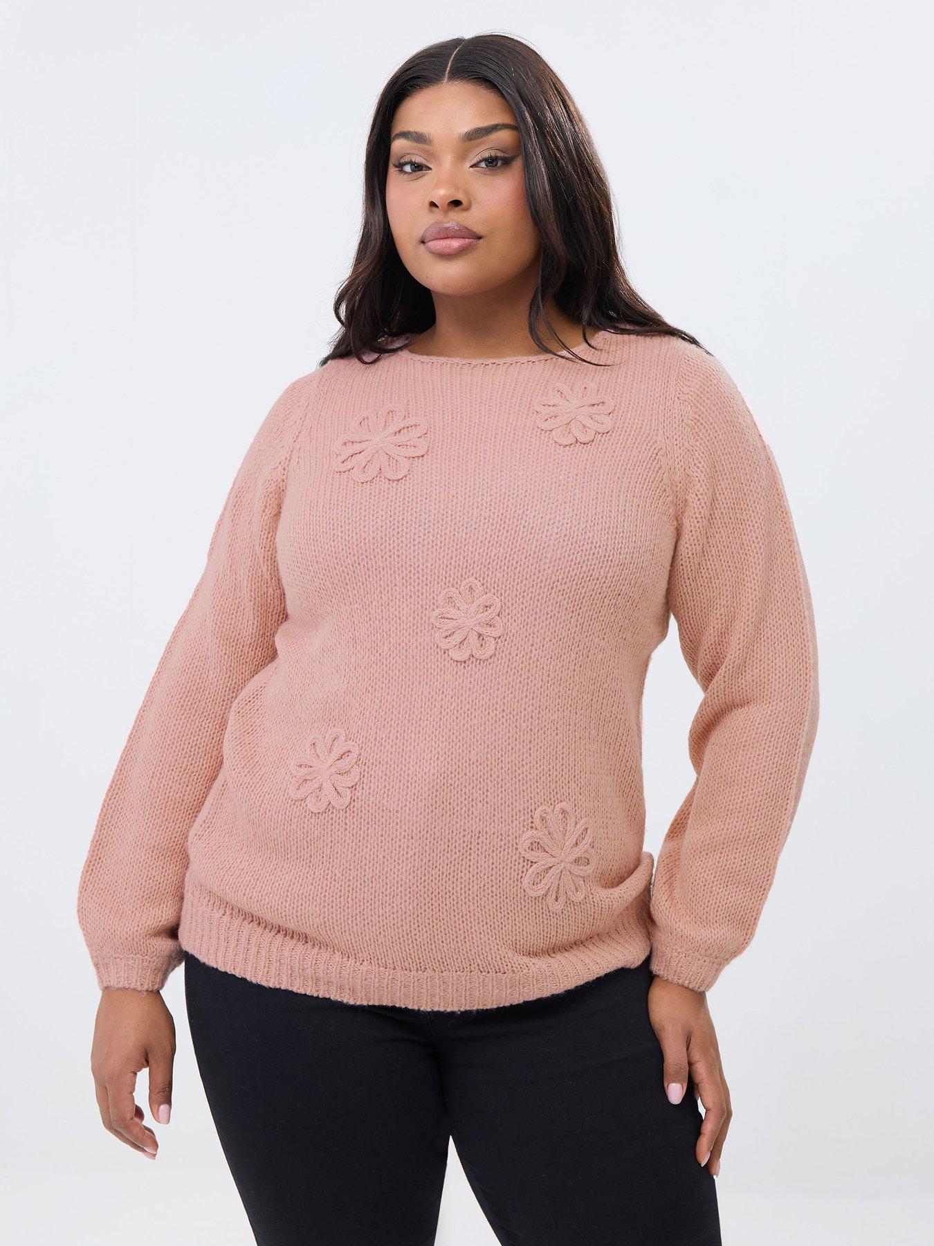 Yours Curve Long Sleeve Floral Jumper