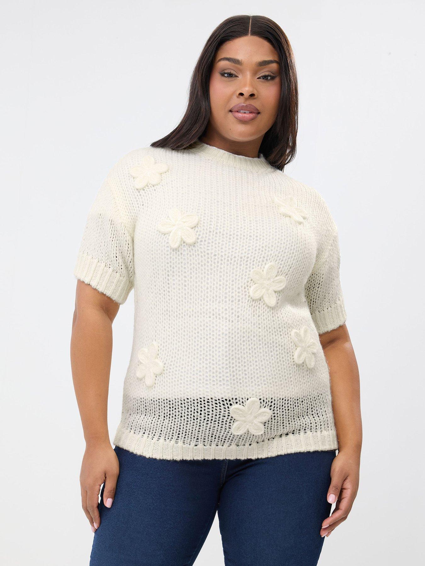 Yours Curve Long Sleeve Floral Jumper
