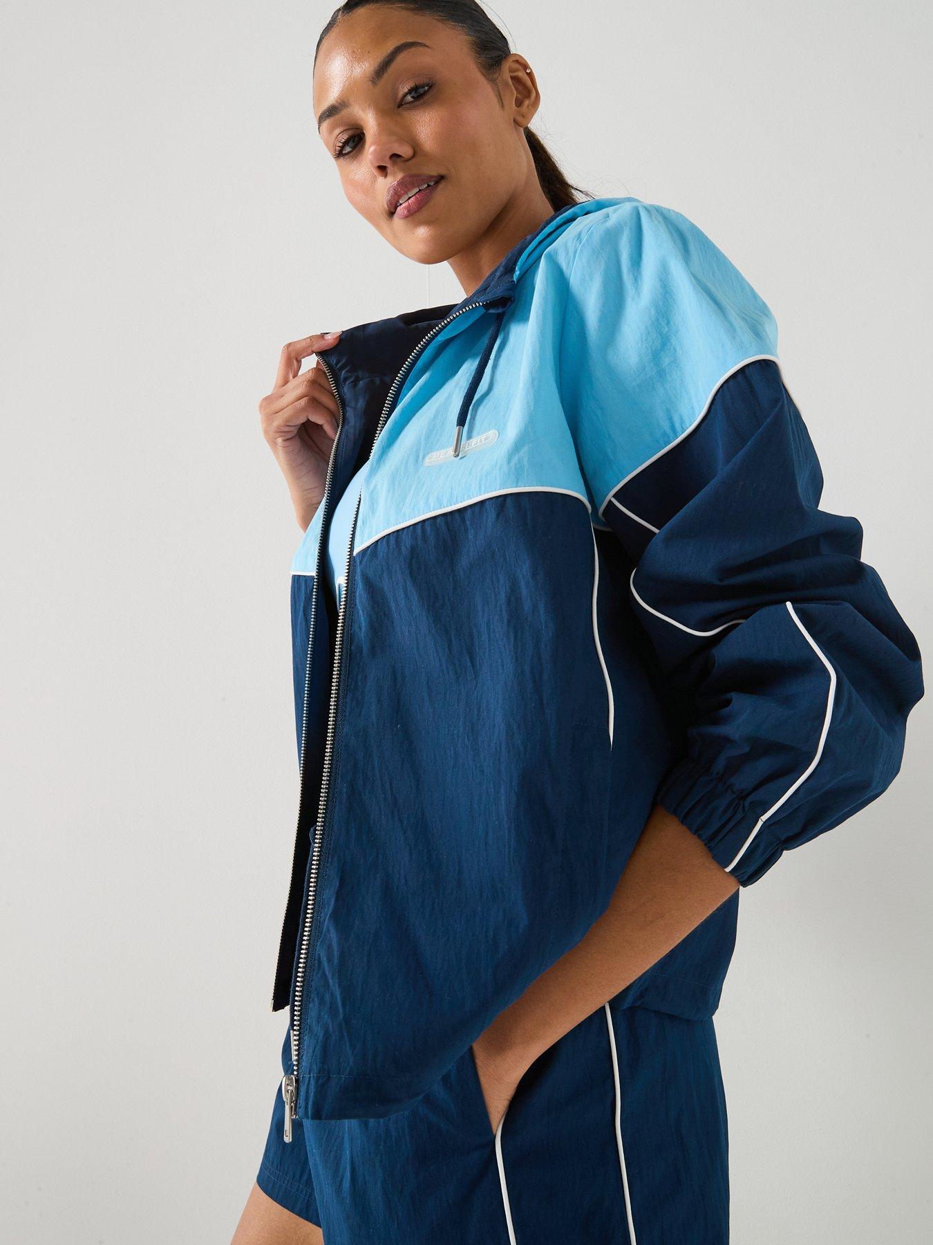  image of peach-fit-womens-poly-nylon-tracktop-navy