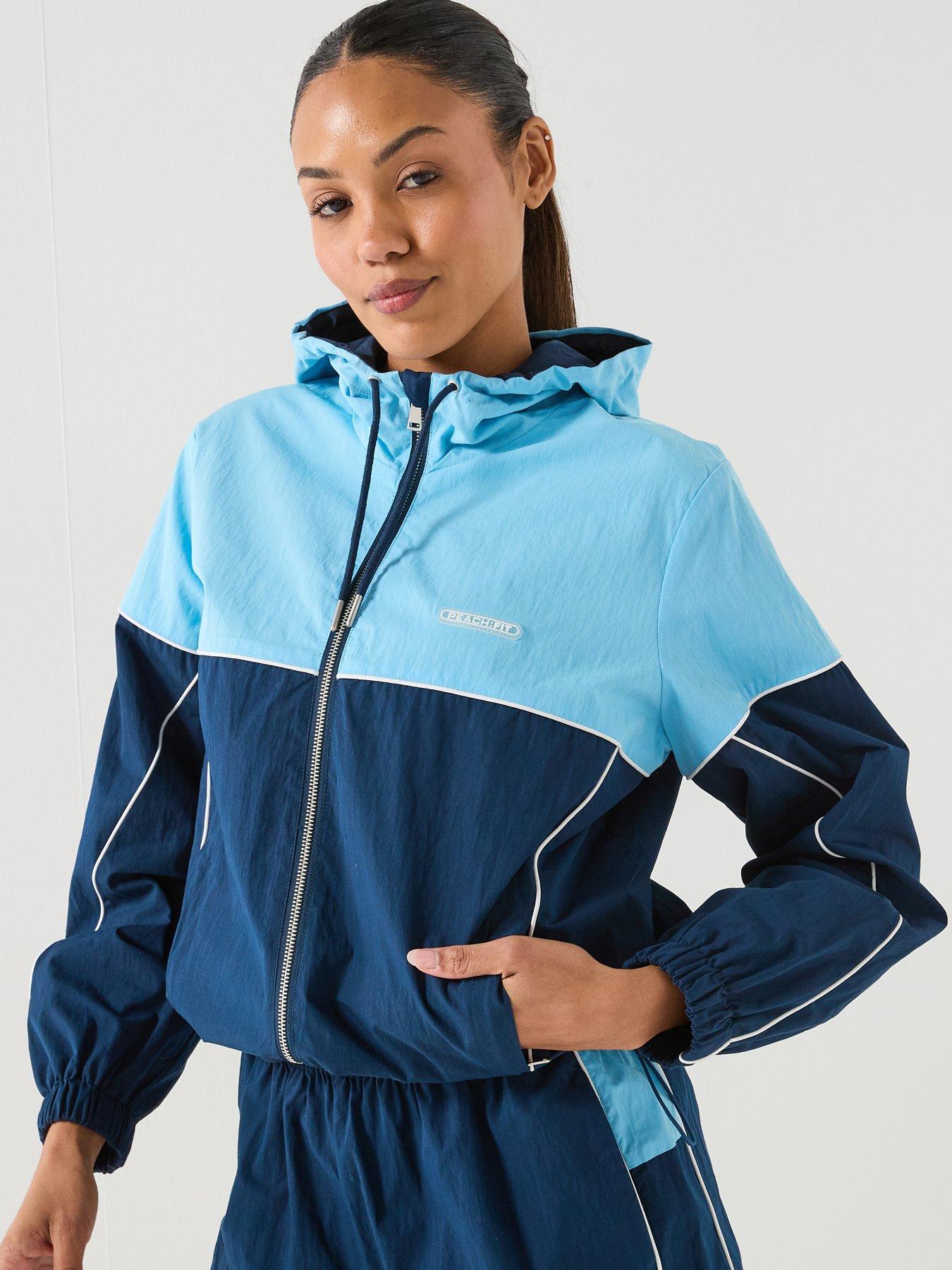  image of peach-fit-womens-poly-nylon-tracktop-navy