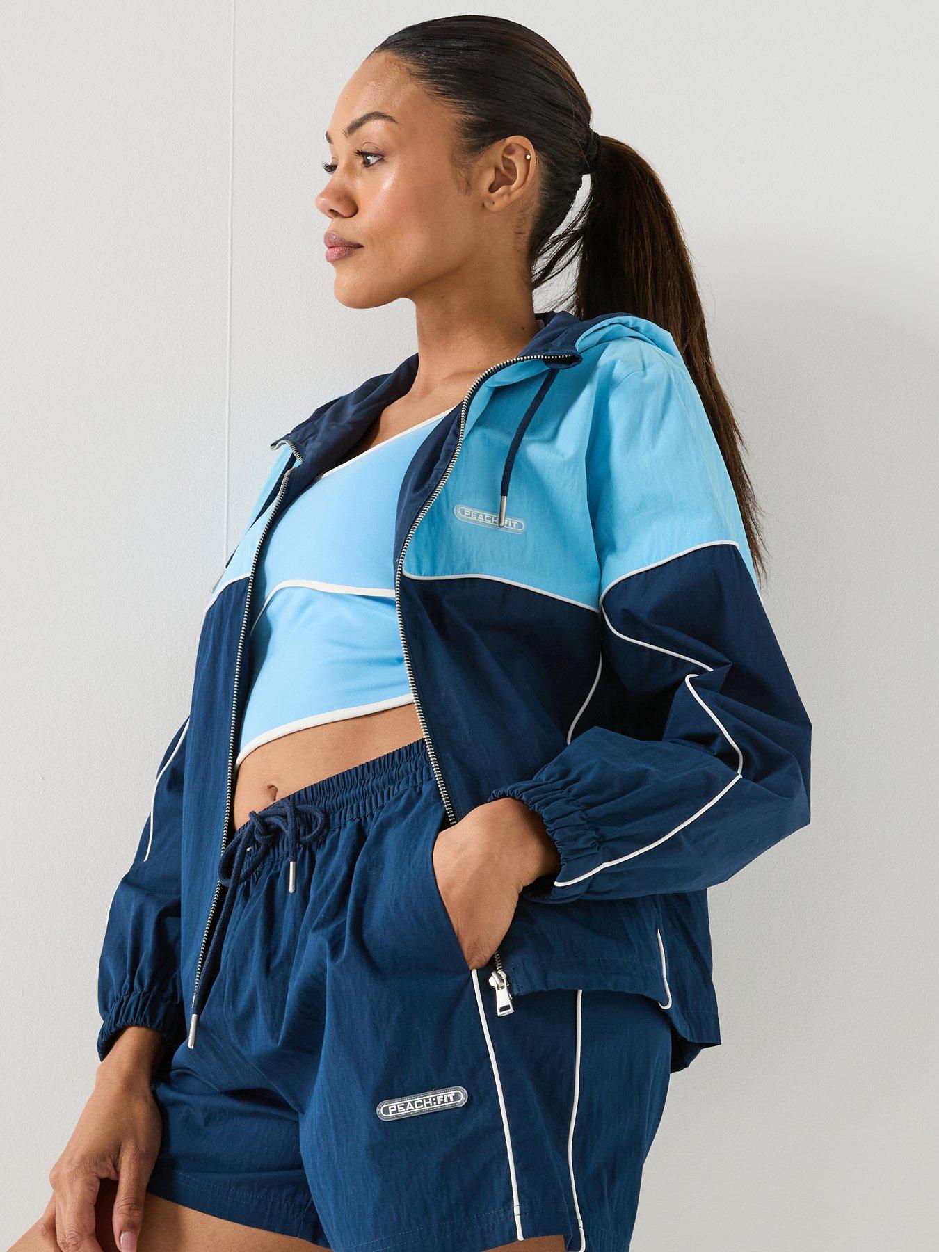  image of peach-fit-womens-poly-nylon-tracktop-navy