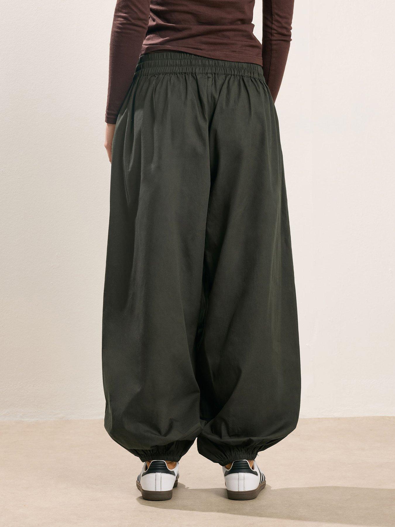 Image 2 of 5 of PixieGirl Petite Poplin Cuffed Balloon Trousers