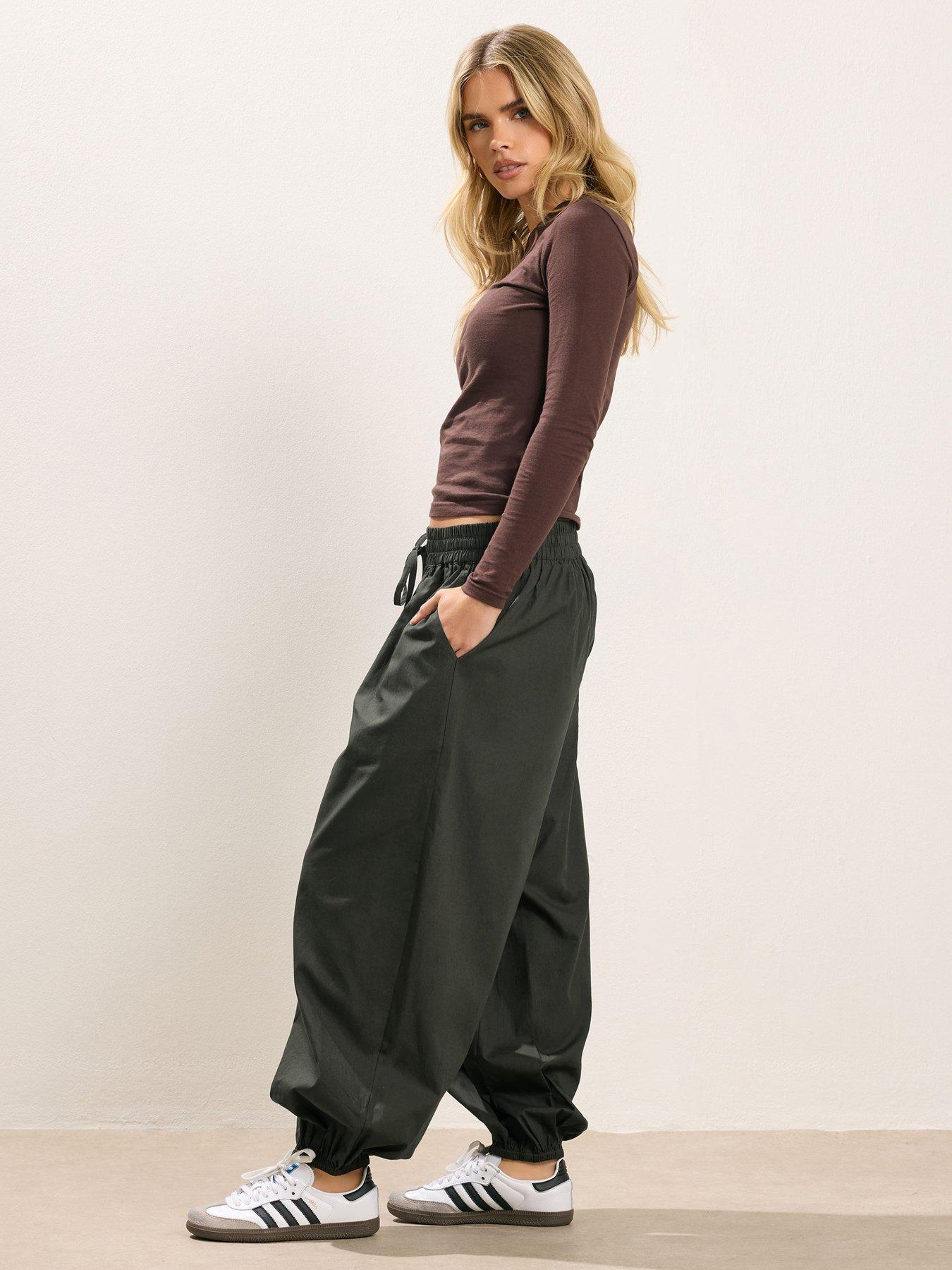 Image 3 of 5 of PixieGirl Petite Poplin Cuffed Balloon Trousers