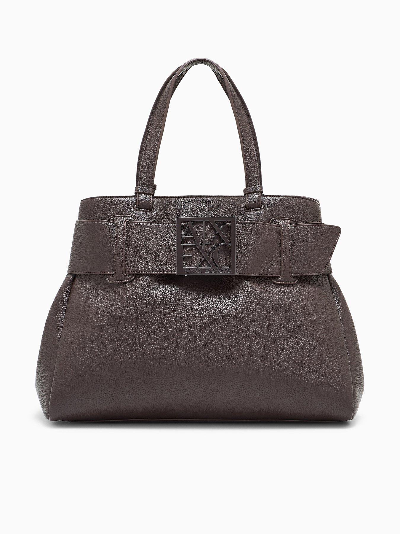 Armani Exchange Susy Soft Shopping M Bag - Brown