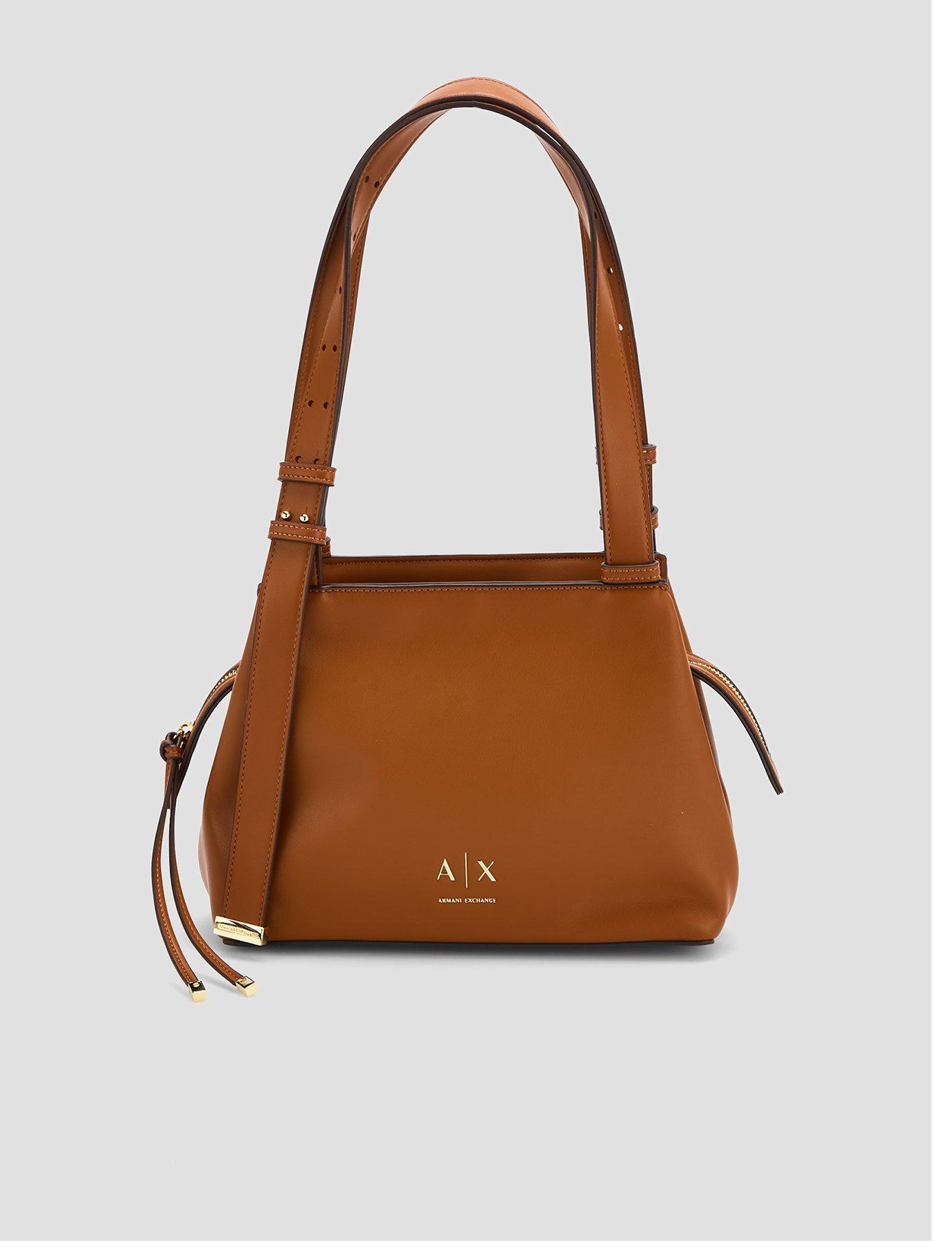 Image 1 of 5 of Armani Exchange Alice Shopping Bag - Brown