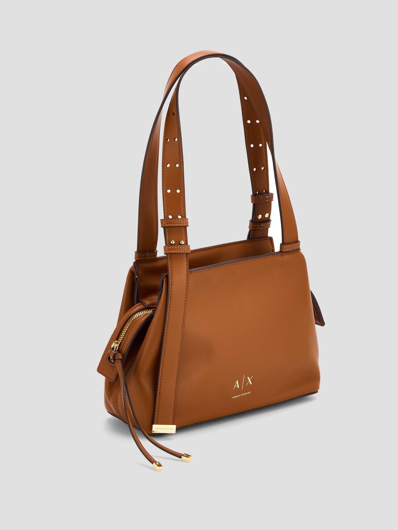 Image 2 of 5 of Armani Exchange Alice Shopping Bag - Brown