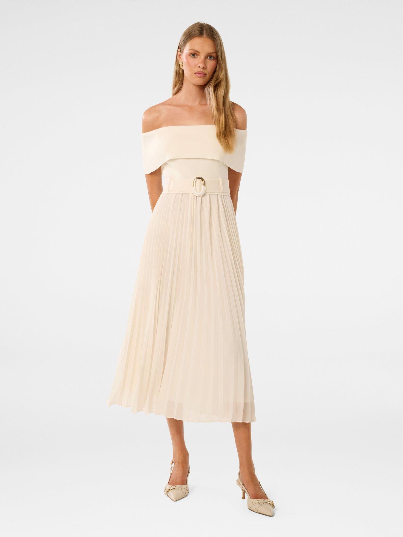 beige bardot dress Bardot – Adoni Crochet Midi Dress – Beige – Beige