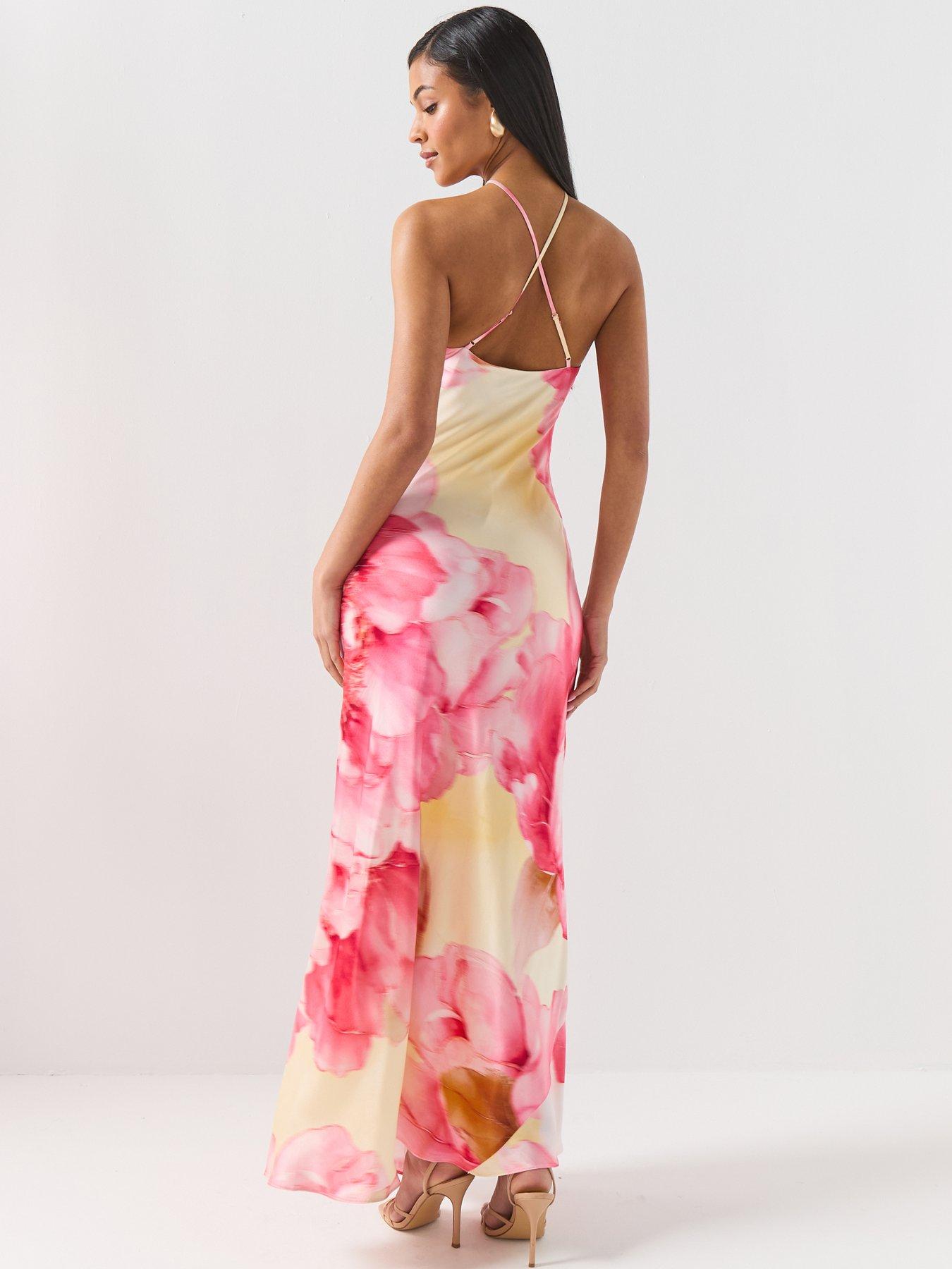 Forever New Nova Arrow Neck Maxi Dress - Pink | Littlewoods