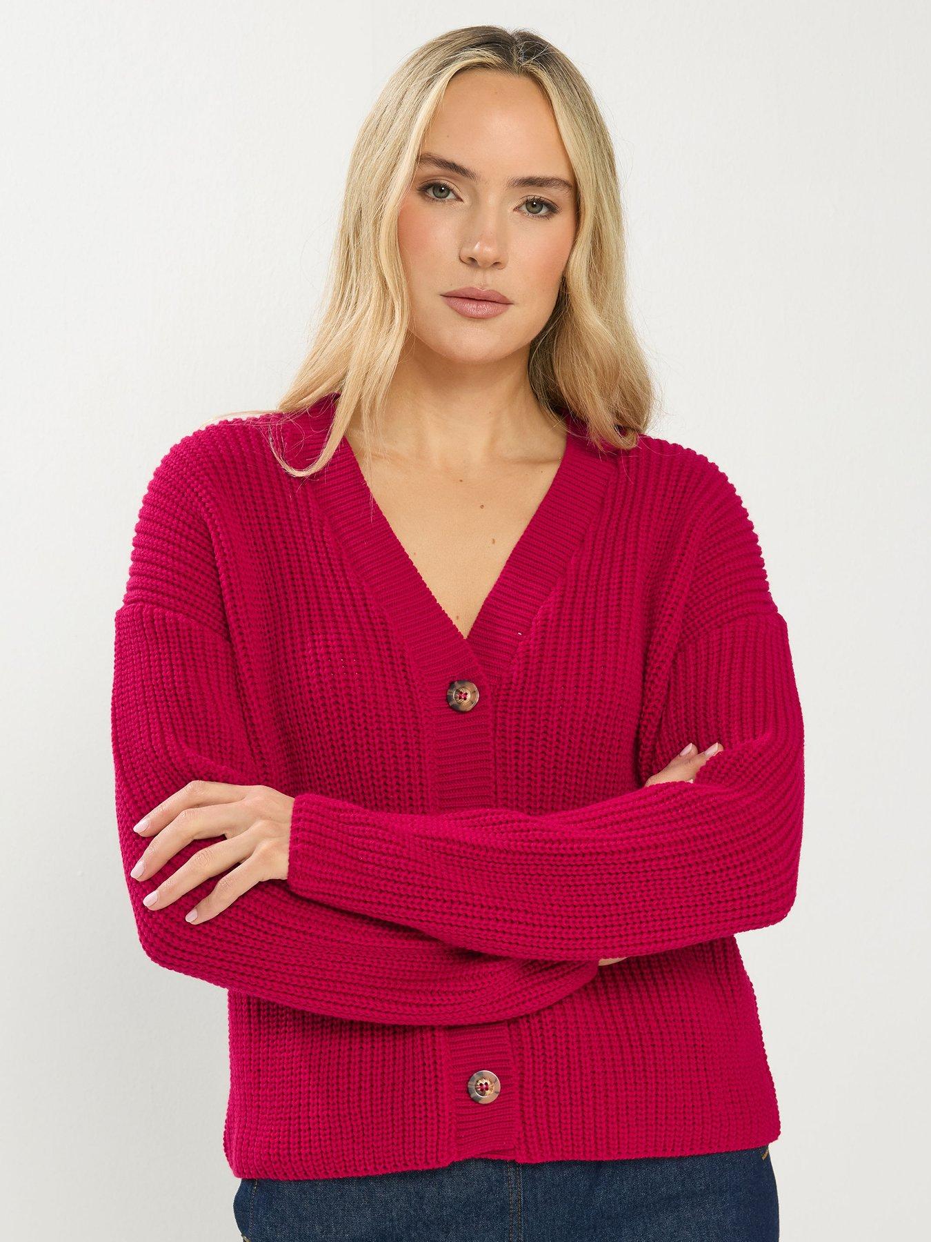 Long Tall Sally Button Through Cardigan - Red