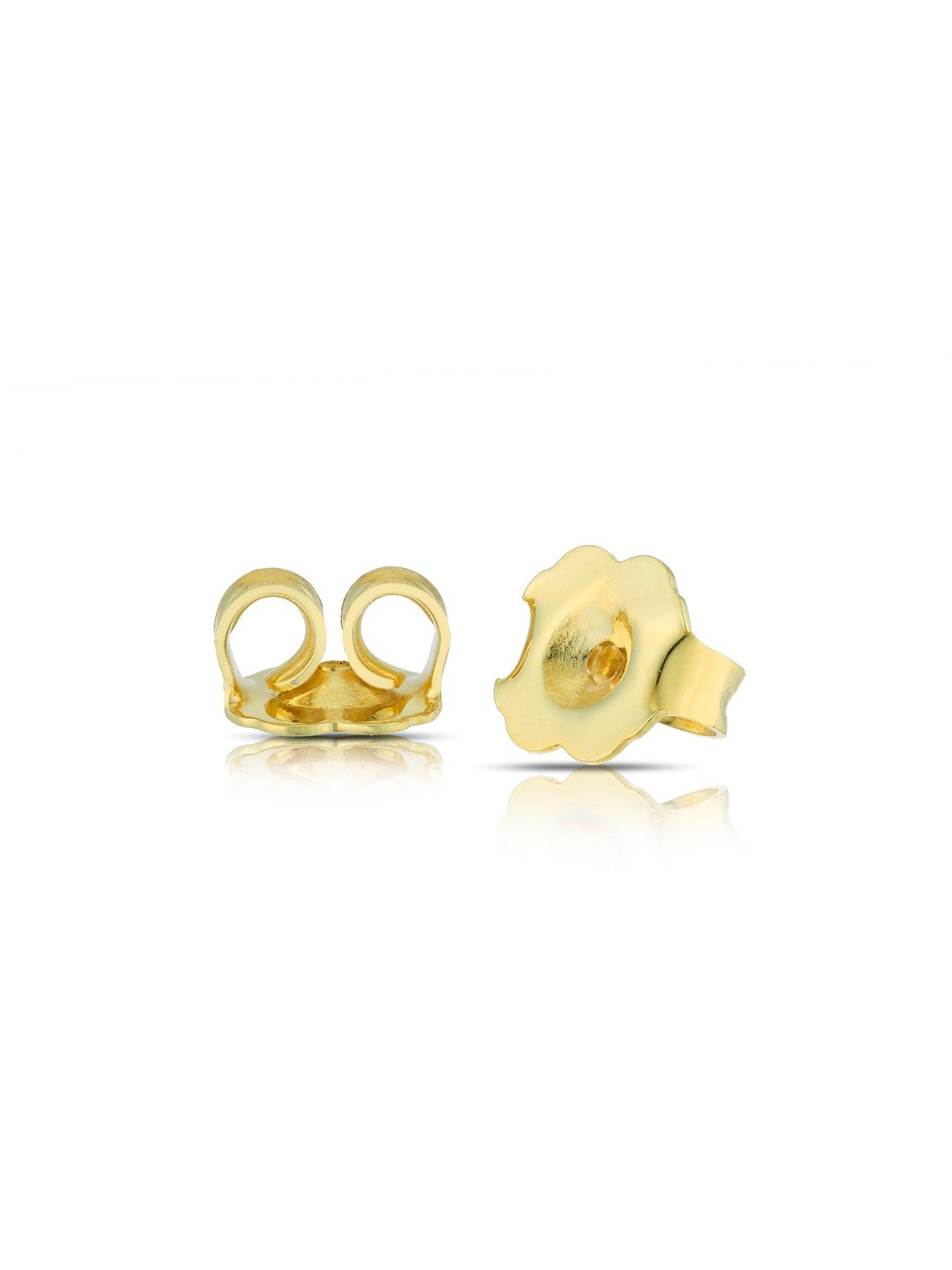  image of ernest-jones-9ct-050ct-diamond-oval-cluster-stud-earrings-gold