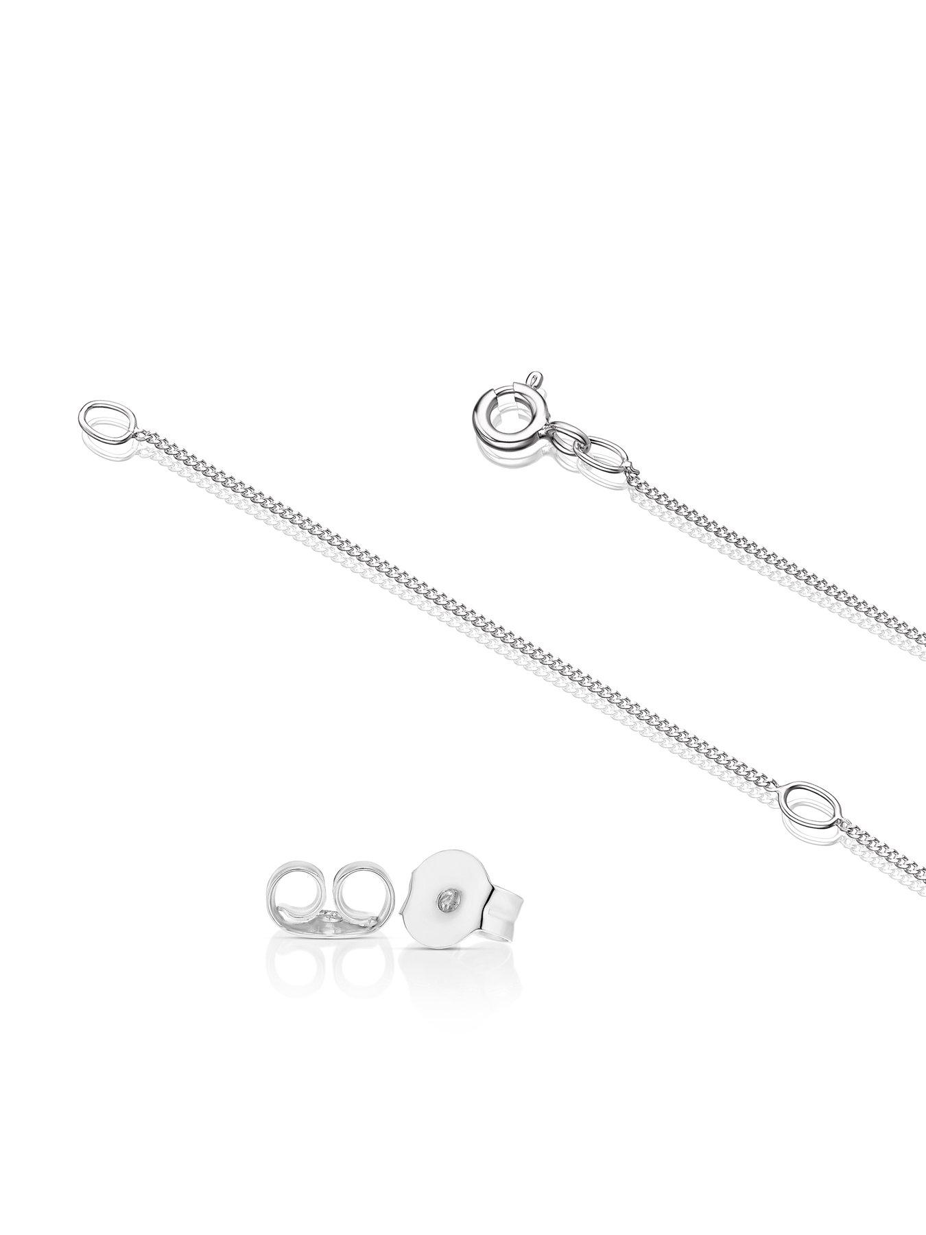  image of h-samuel-sterling-silver-heart-cubic-zirconia-infinity-pendant-amp-earrings-set