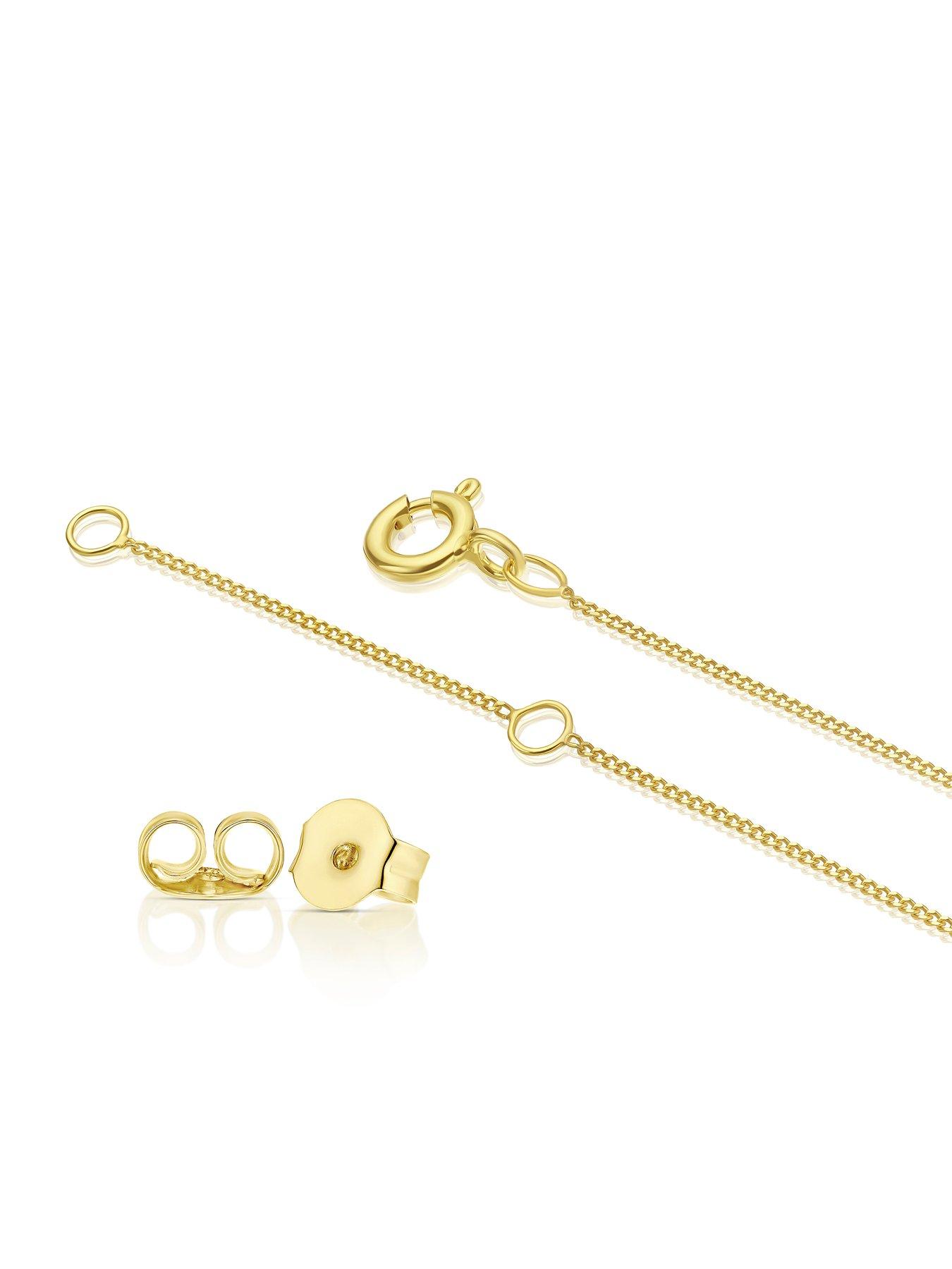  image of h-samuel-sterling-silver-gold-plated-heart-cubic-zirconia-pendant-amp-earrings-set