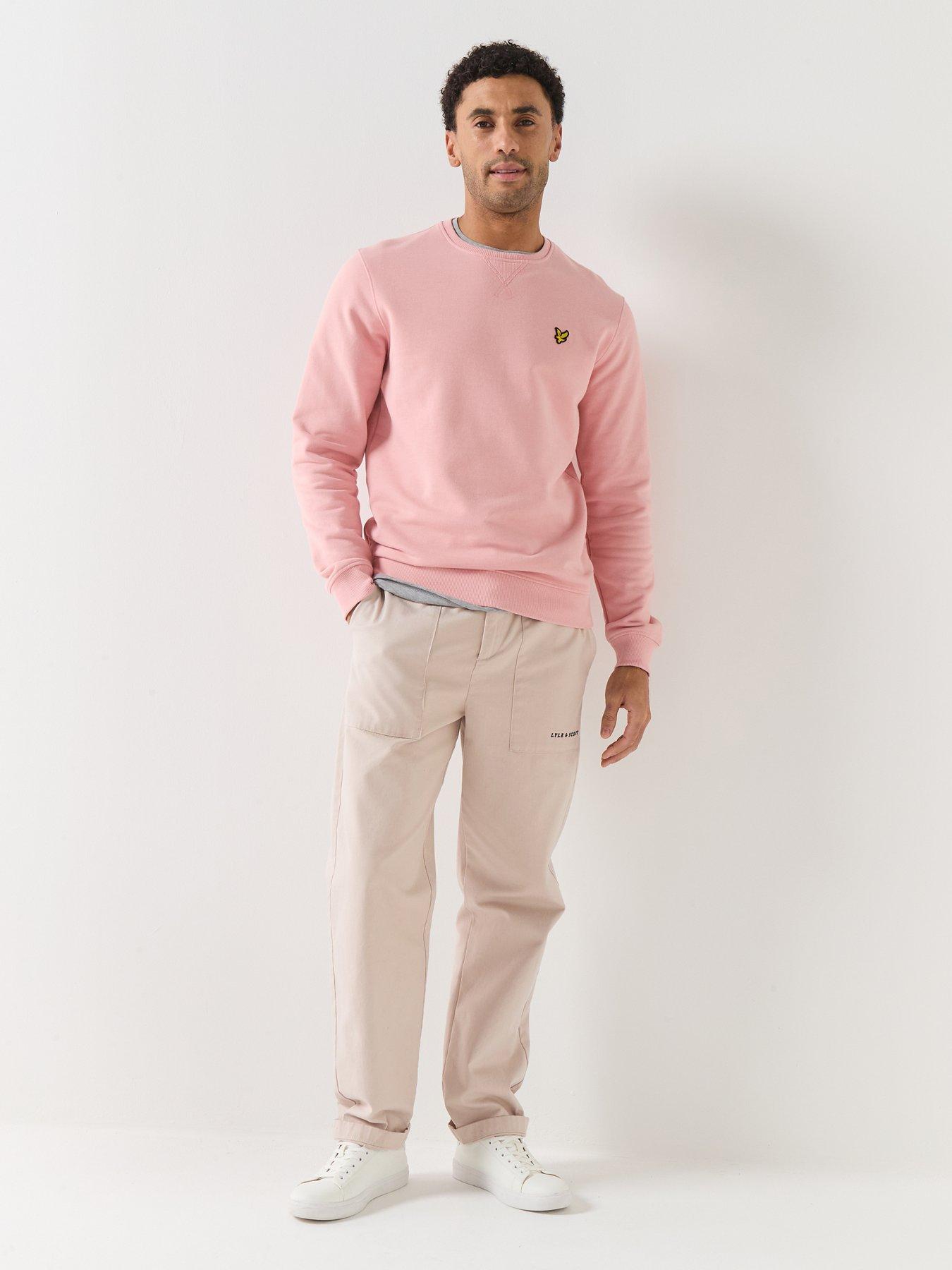  image of lyle-scott-crew-neck-sweatshirt-pink