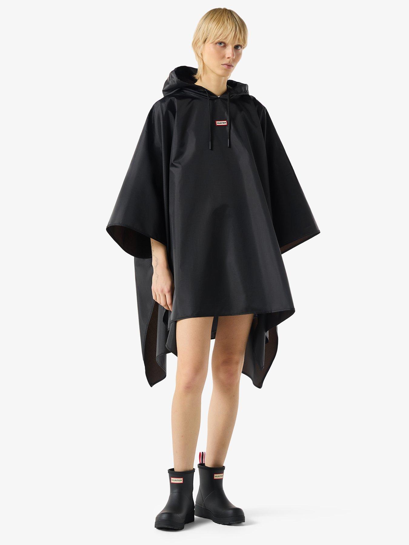  image of hunter-hunter-packable-poncho-black
