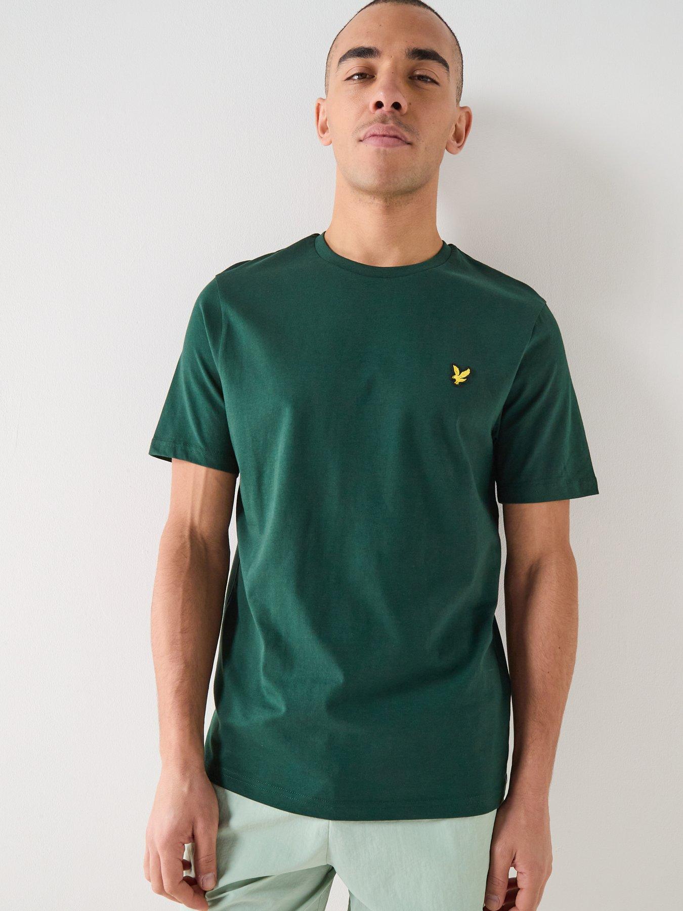  image of lyle-scott-essentials-plain-t-shirt-green