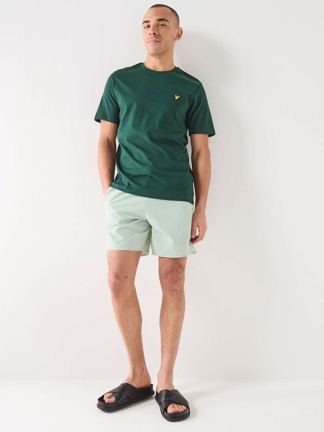  image of lyle-scott-essentials-plain-t-shirt-green