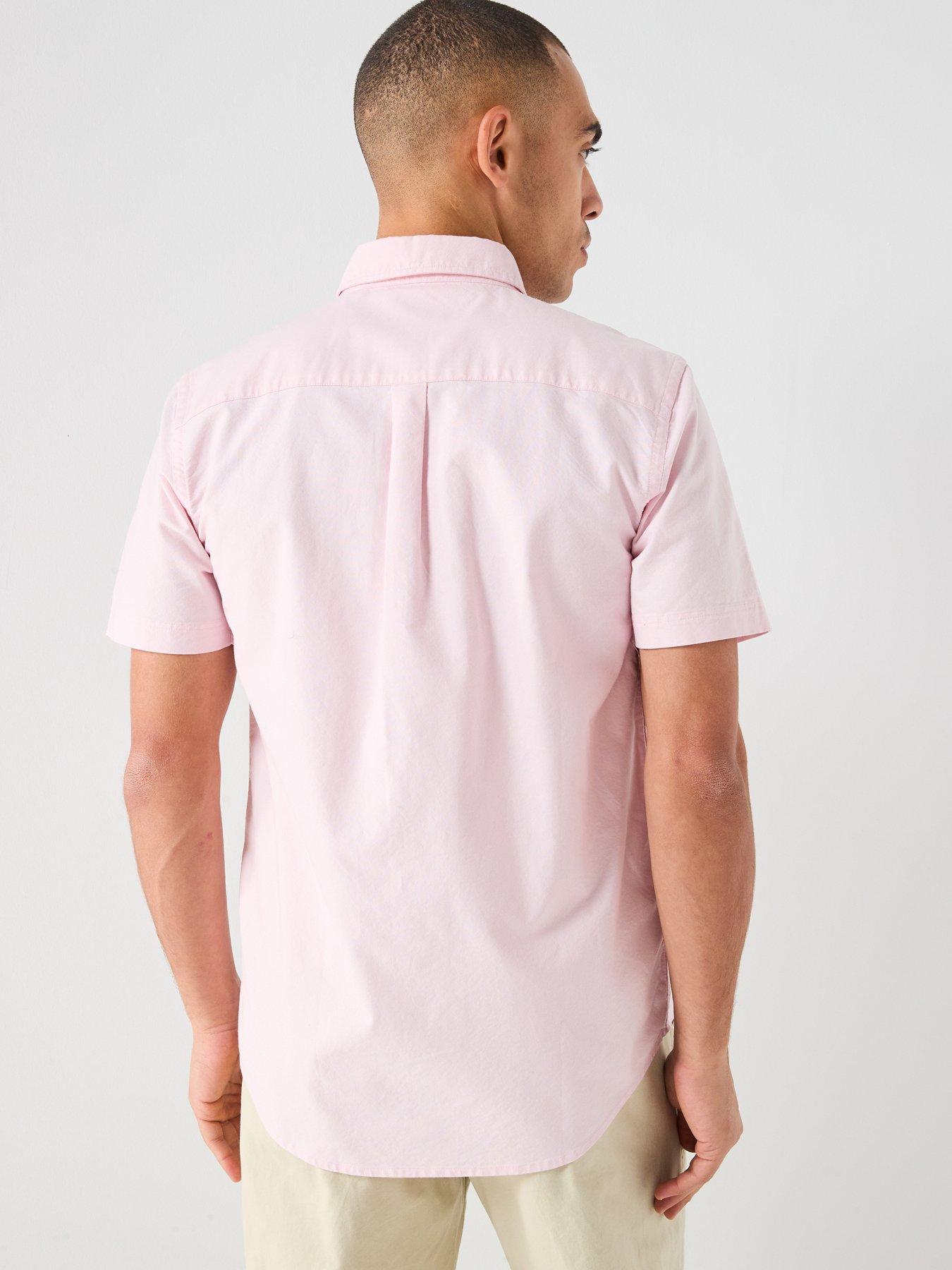 Image 2 of 4 of Lyle & Scott Short Sleeve Oxford Shirt - Pink