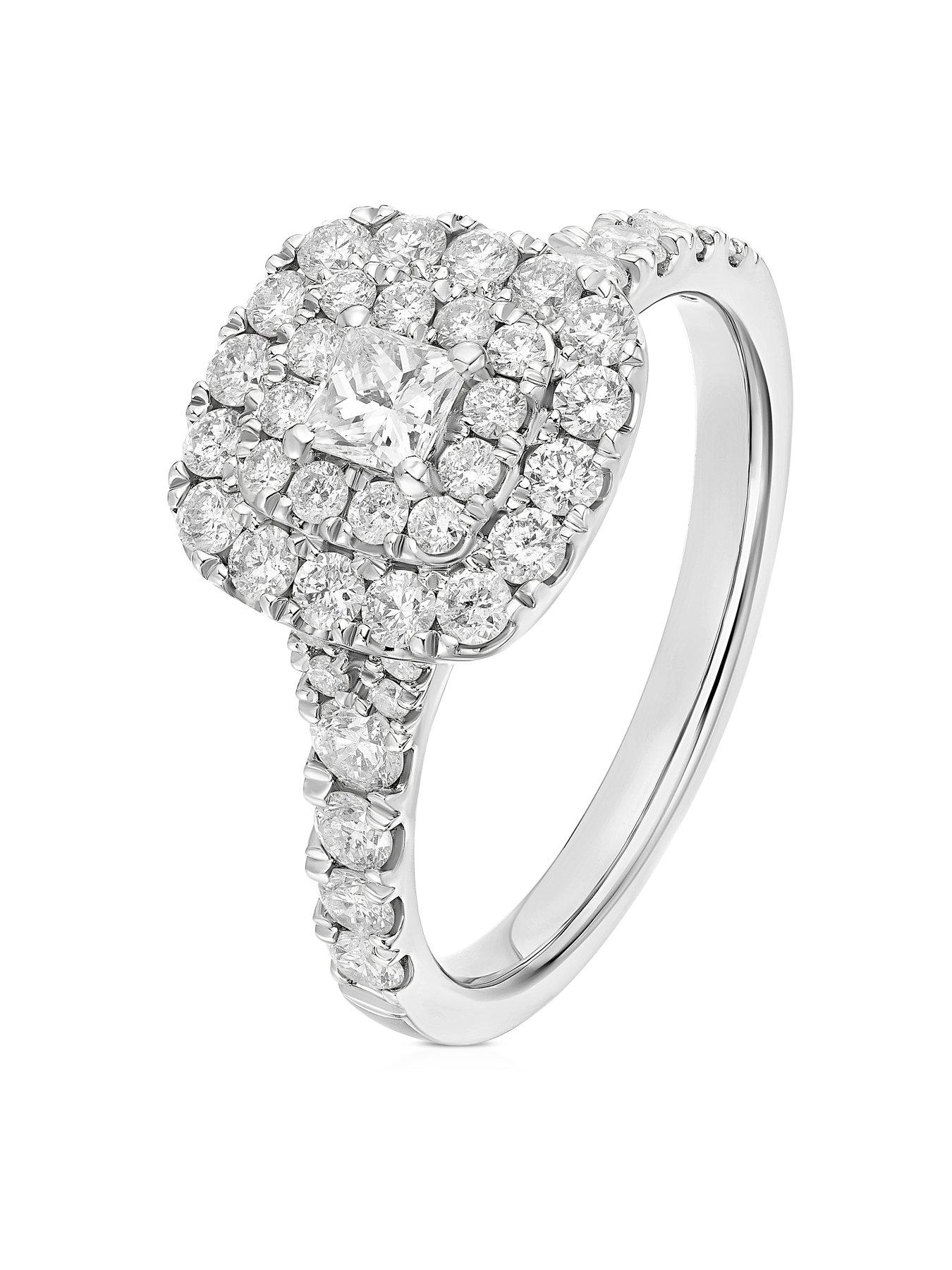 stillFront image of ernest-jones-engagement-ring-cushion-shaped-double-halo-1ct-diamond-ring-platinum