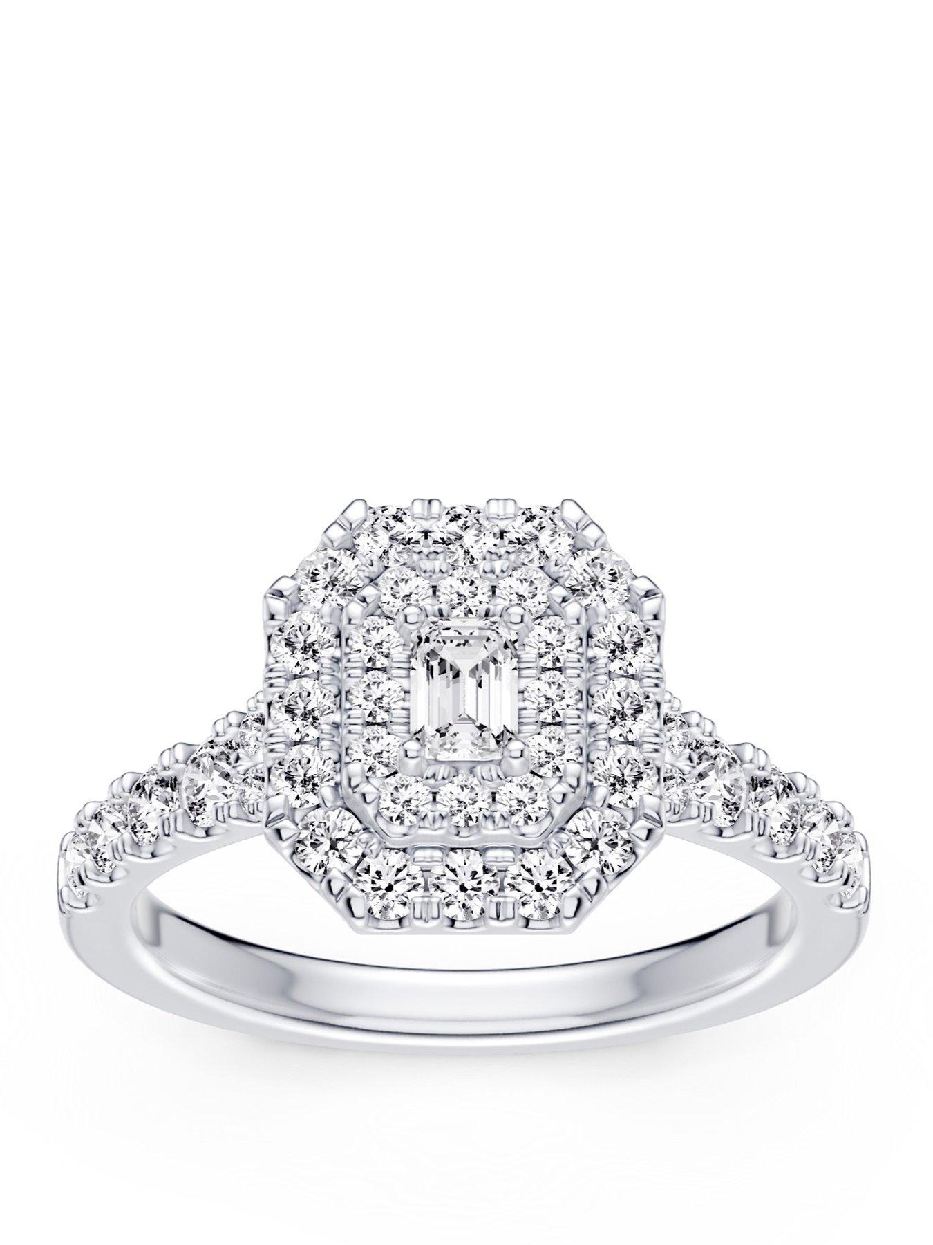 front image of ernest-jones-engagement-ring-emerald-cut-1ct-diamond-ring-platinum