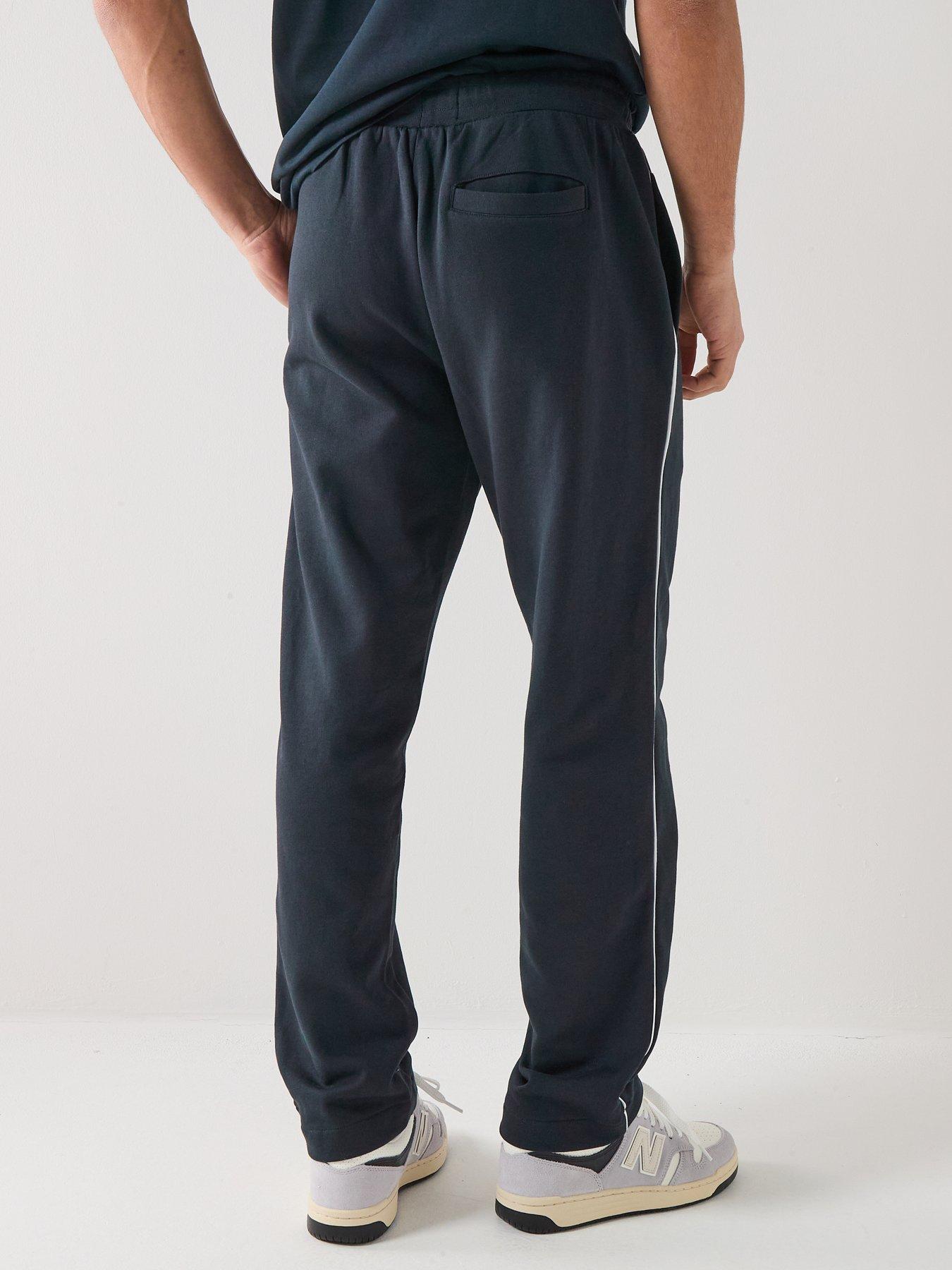  image of lyle-scott-piped-straight-leg-track-joggers-navy