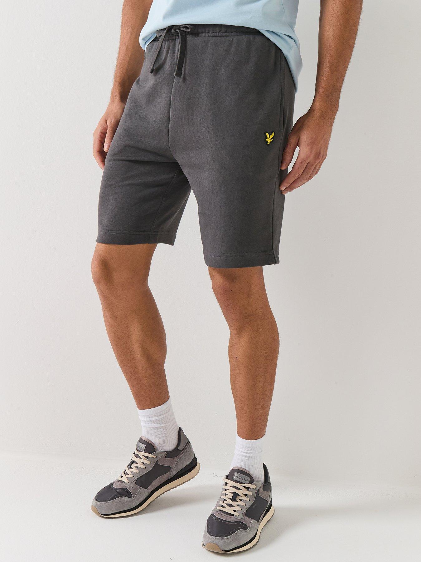 lyle-scott-plain-sweat-shorts-grey