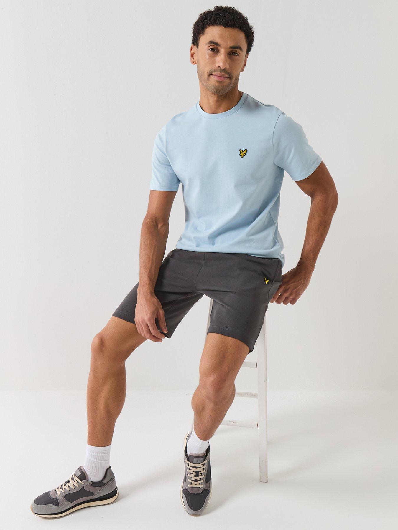  image of lyle-scott-plain-sweat-shorts-grey