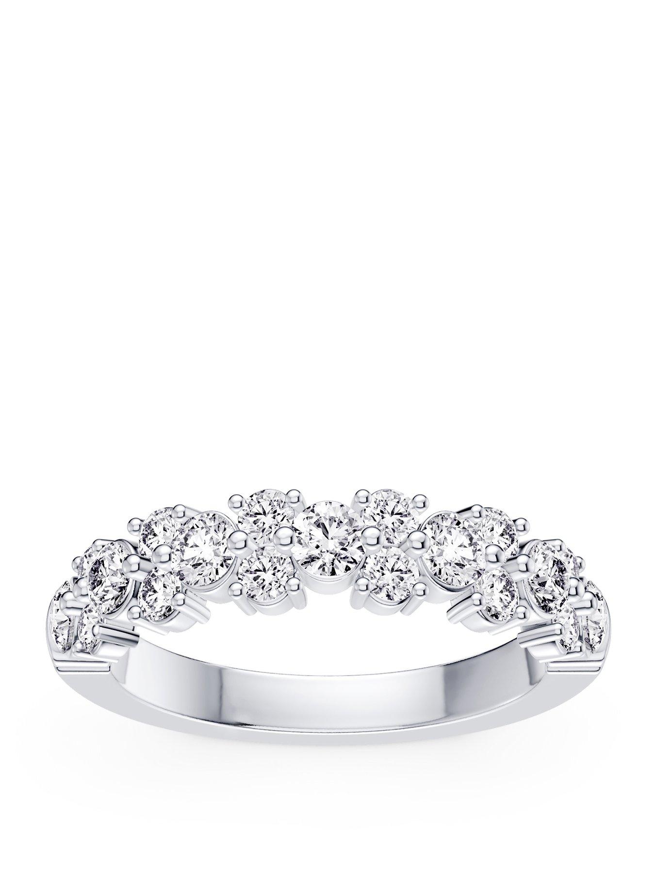 Ernest Jones Platinum Scatter Eternity 1ct Diamond Ring