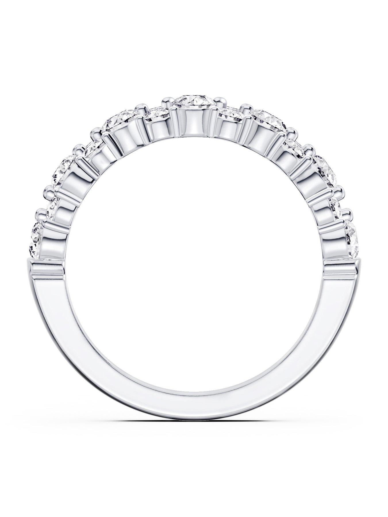  image of ernest-jones-scatter-eternity-1ct-diamond-ring-platinum