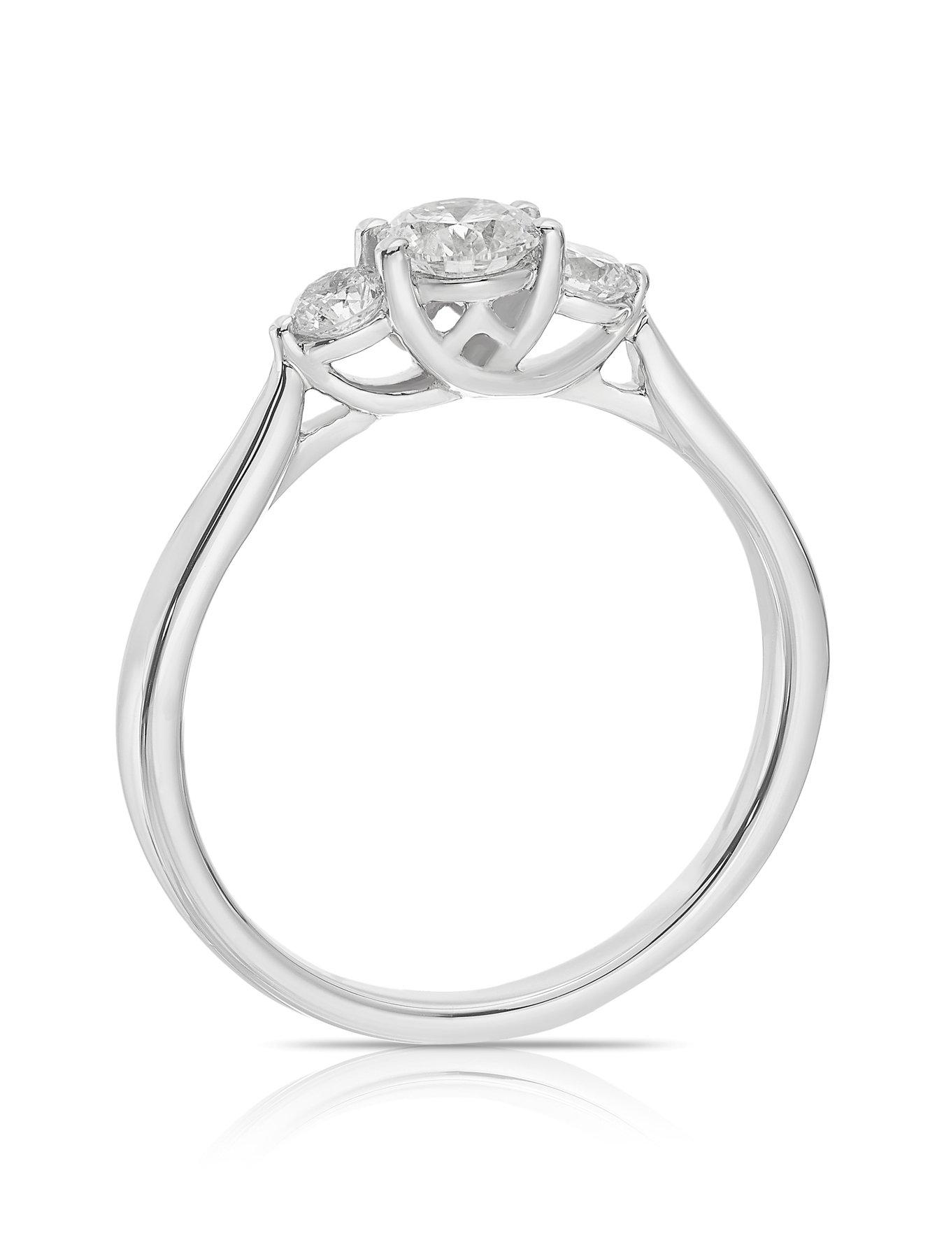  image of ernest-jones-engagement-ring-trilogy-050ct-diamond-ring-platinum