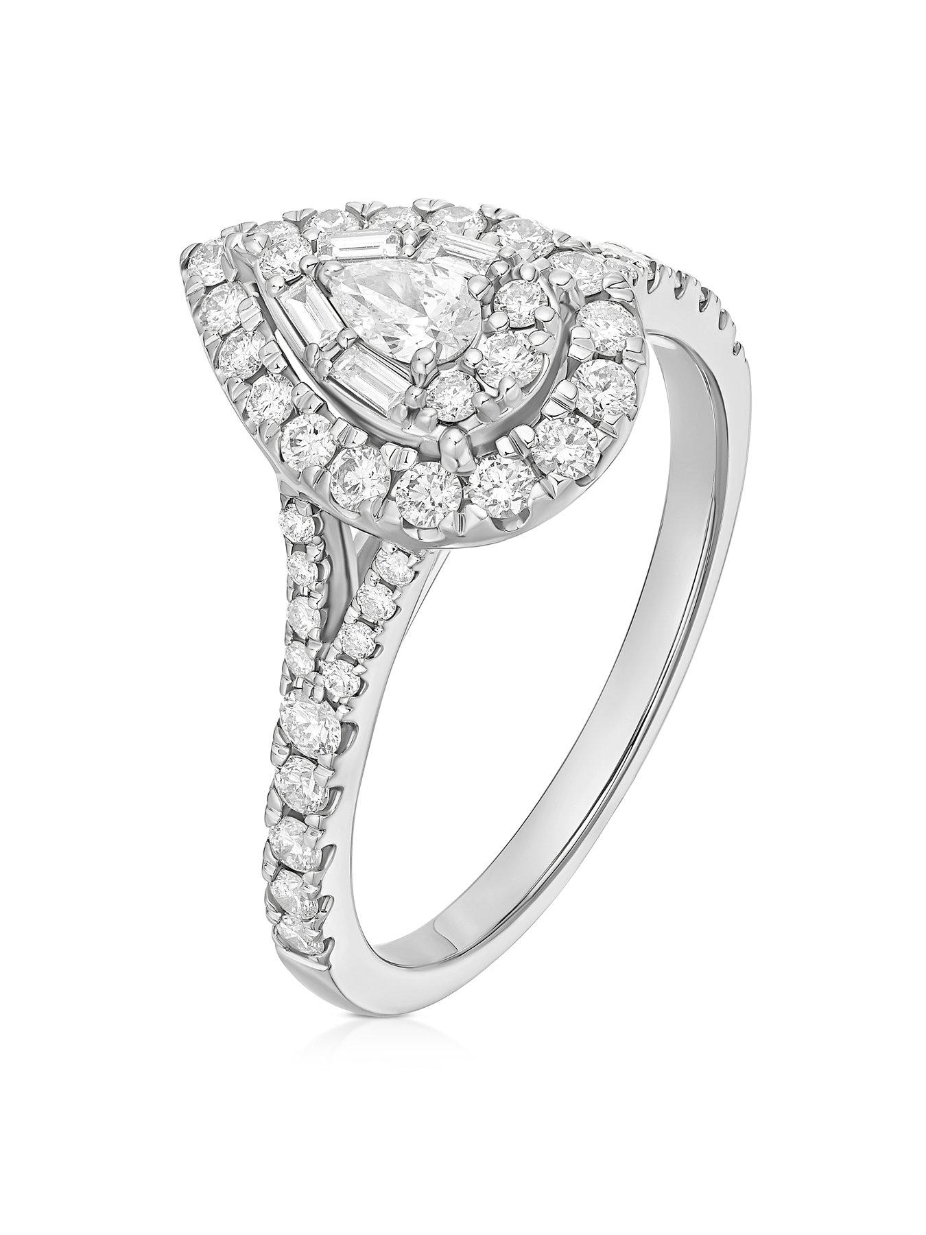 stillFront image of ernest-jones-vera-wang-cluster-pear-shape-060ct-diamond-engagement-ring-platinum