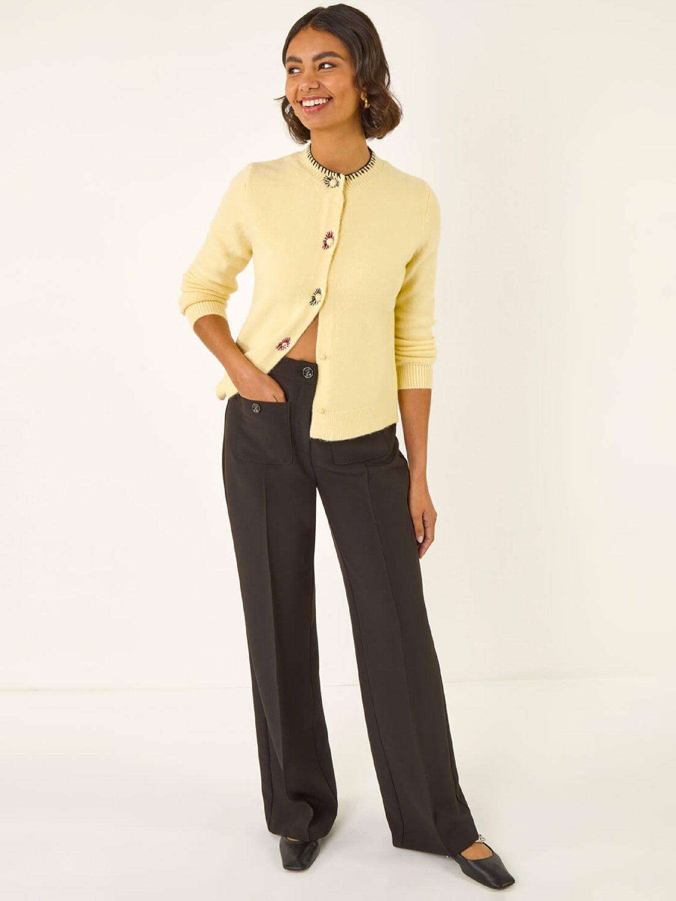  image of roman-pocket-button-smart-trousers-black