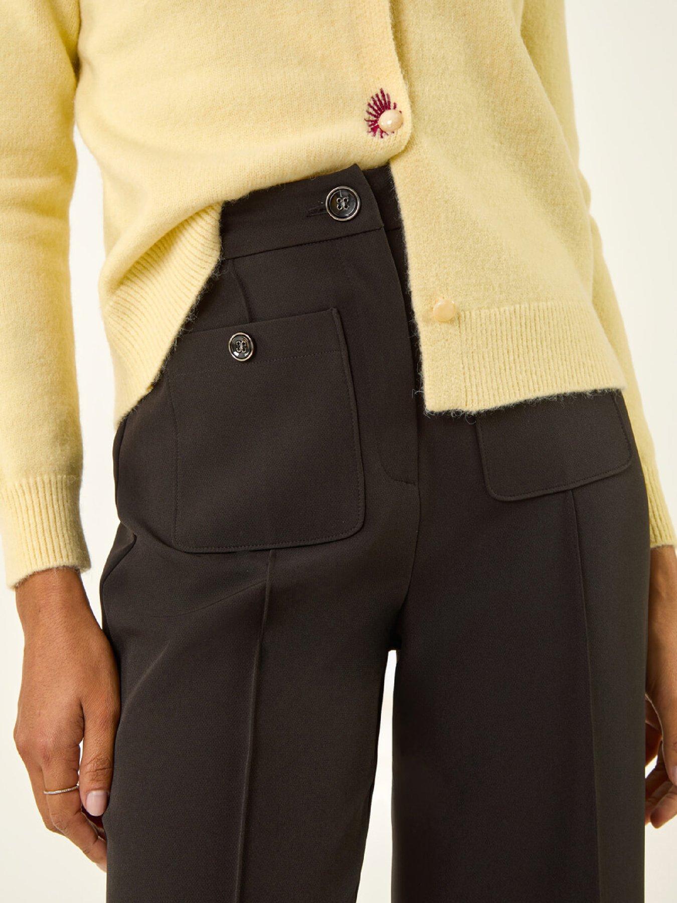 image of roman-pocket-button-smart-trousers-black