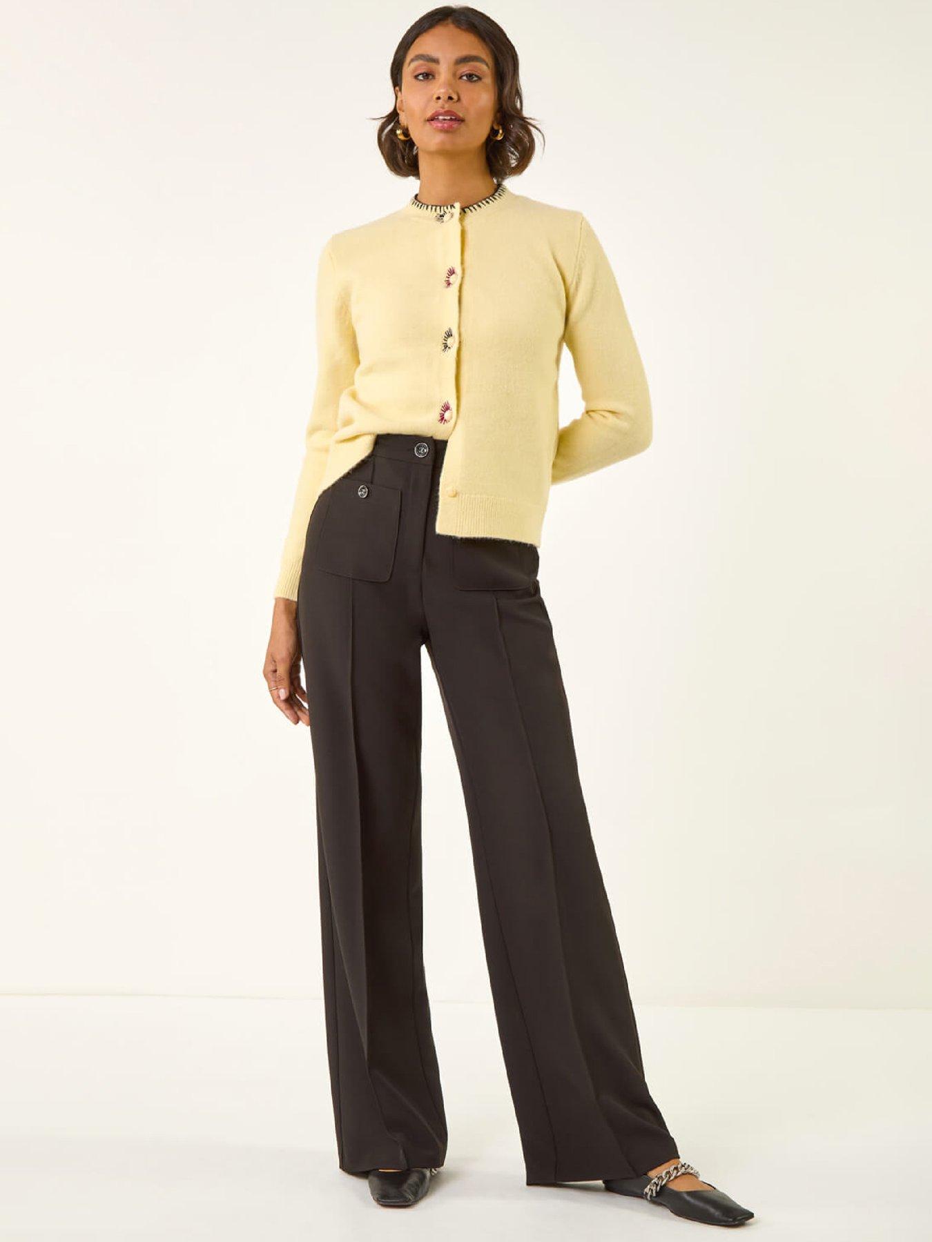  image of roman-pocket-button-smart-trousers-black