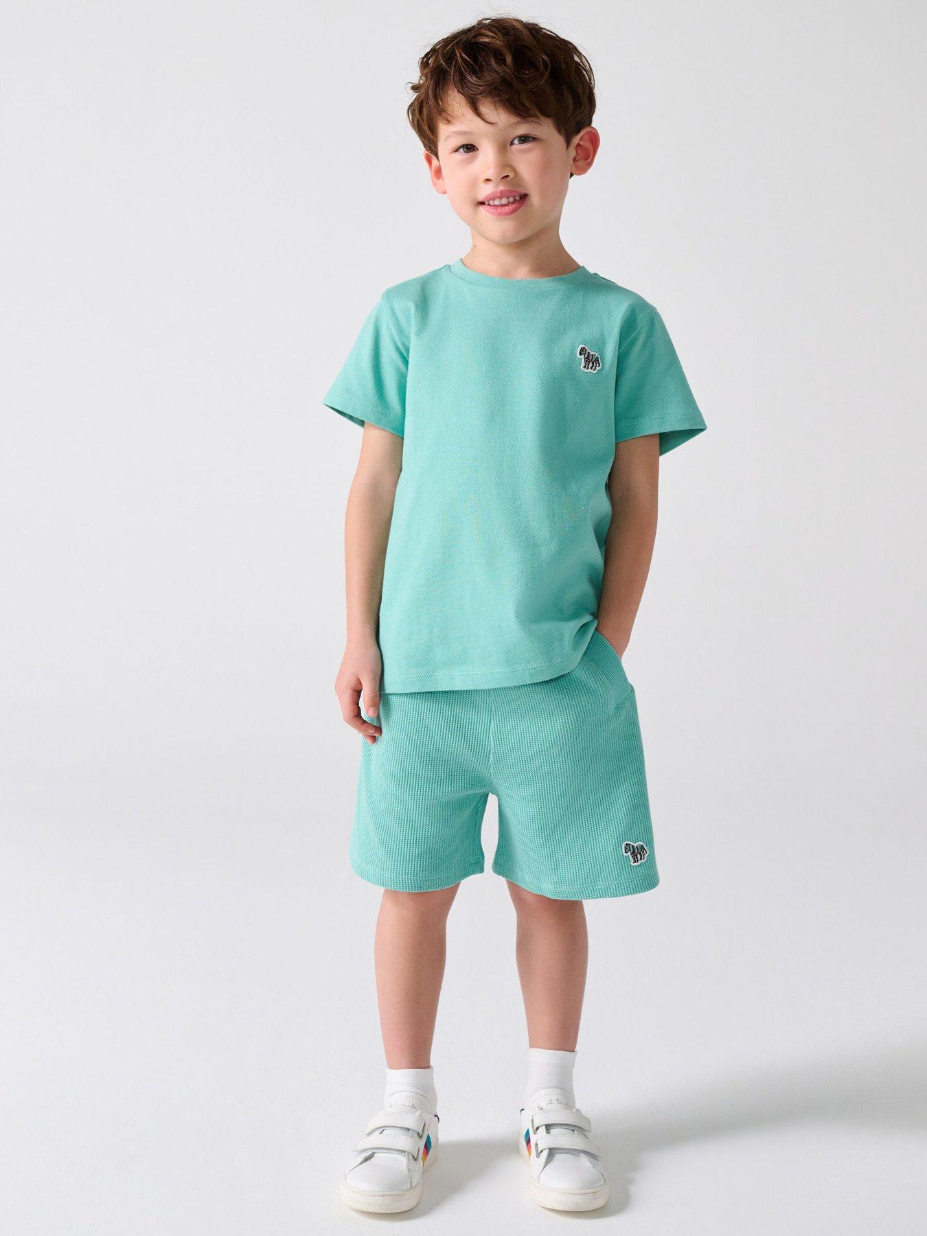 Paul Smith Junior PSJB Waffle T-Shirt and Shorts Set - Green