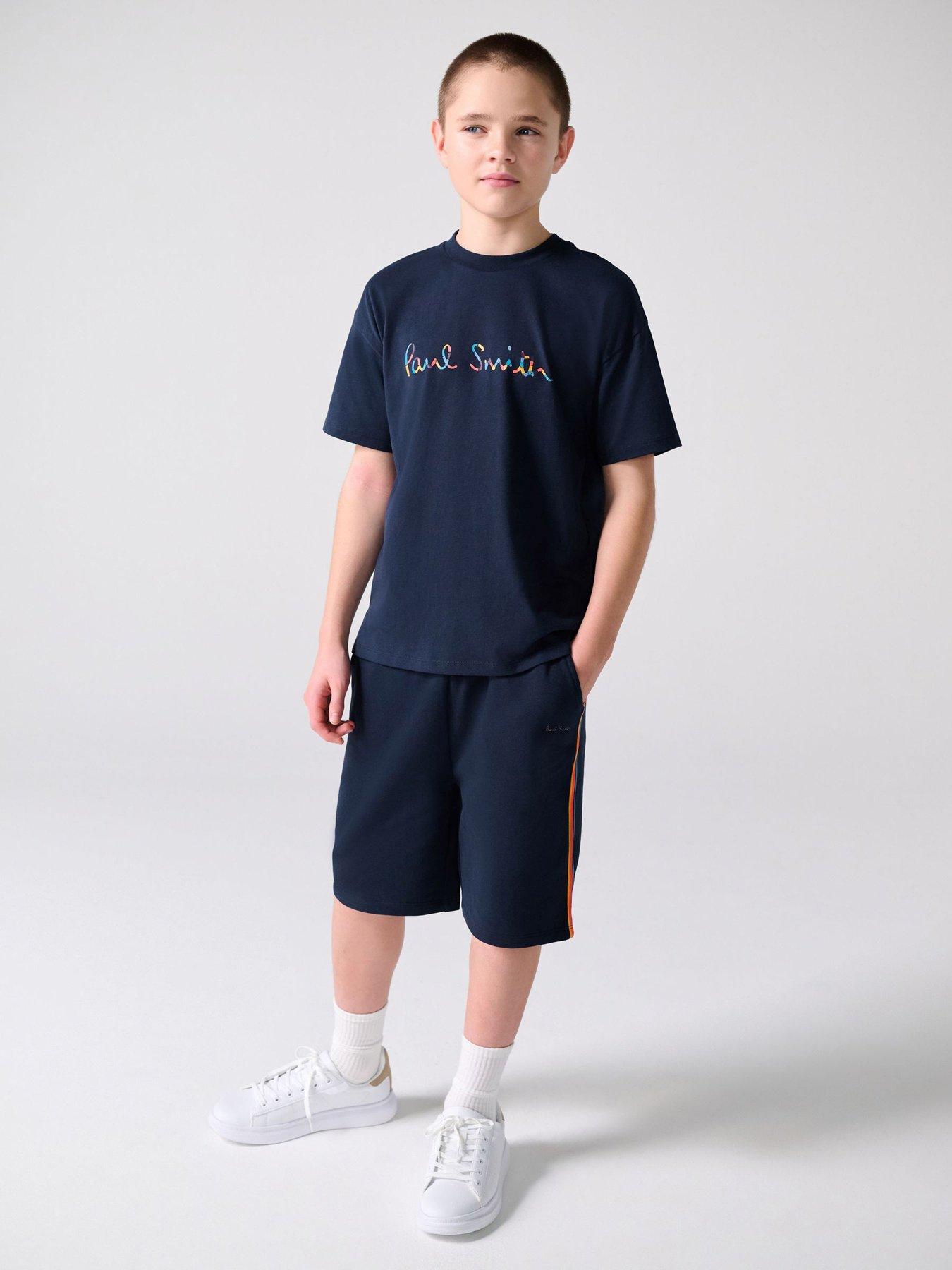 Paul Smith Junior Older Boys Logo T-Shirt Shorts Set - Navy