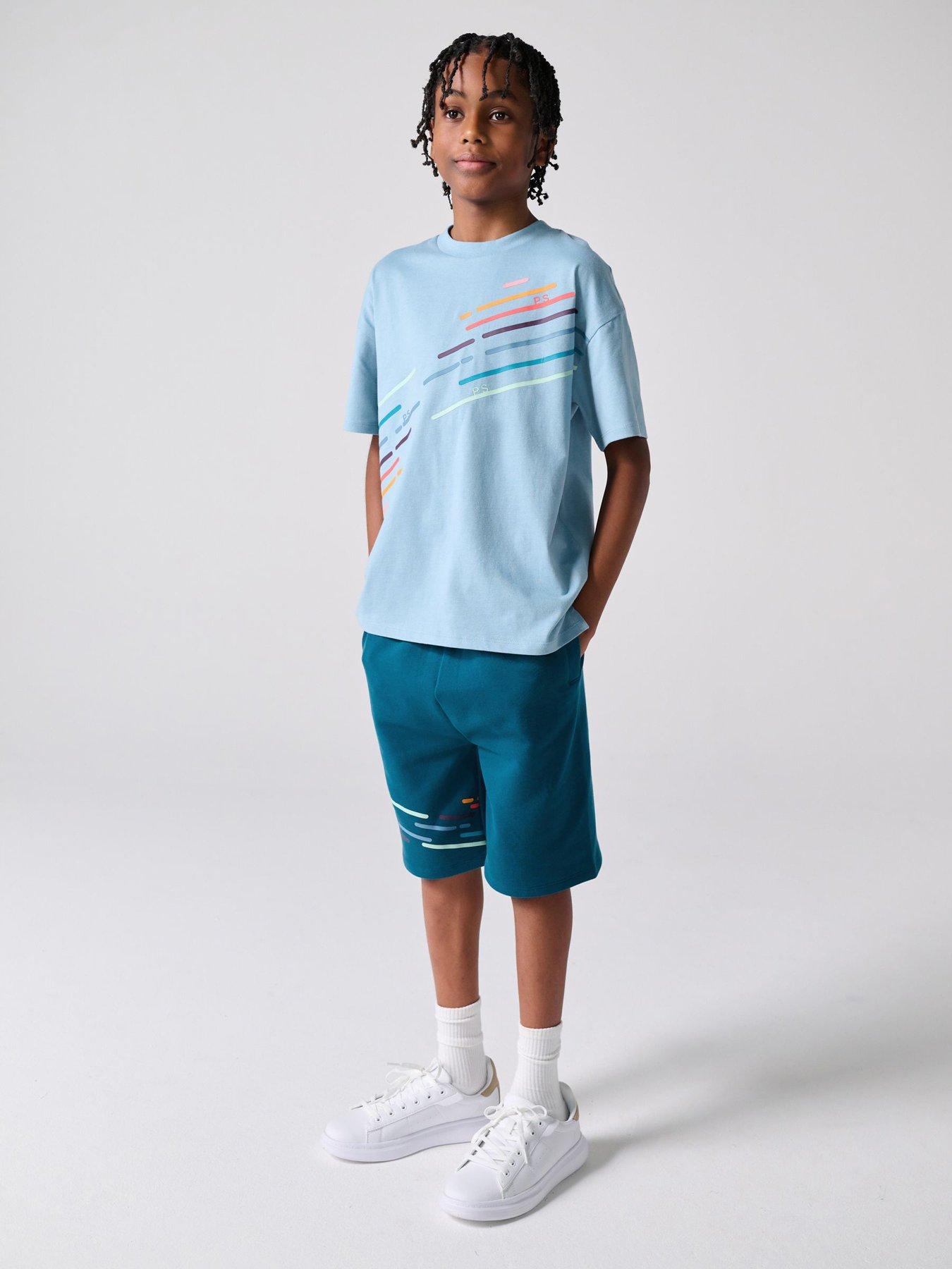 Paul Smith Junior Older Boys Tonal T-Shirt And Shorts Set - Blue