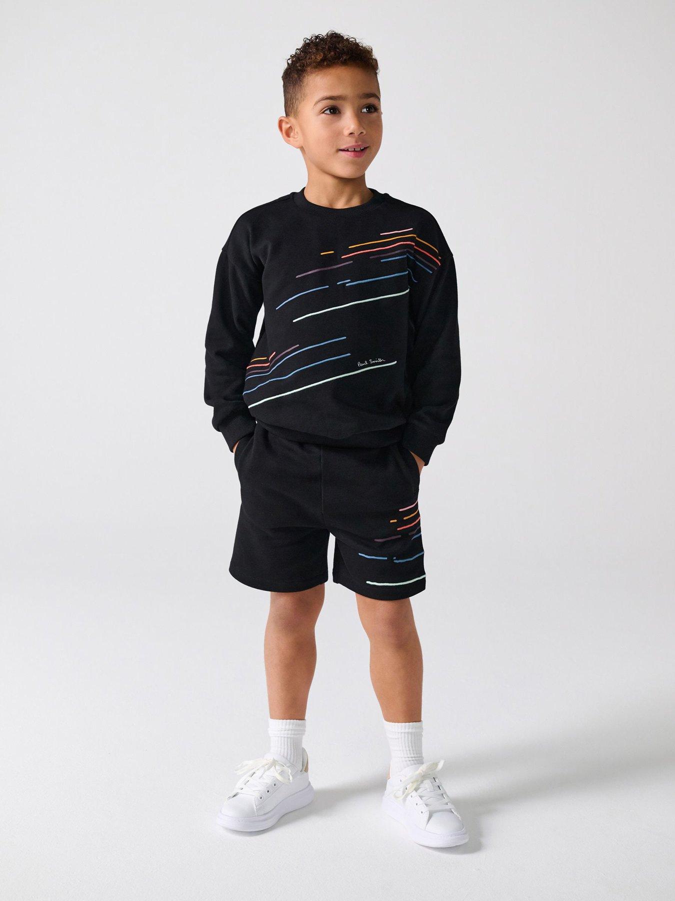 Paul Smith Junior Junior Younger Boys Logo Stripe Sweater Set - Black