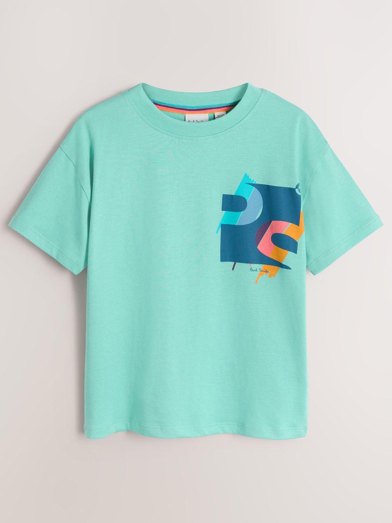  image of paul-smith-junior-boys-3-pack-graphic-logo-t-shirts-multi