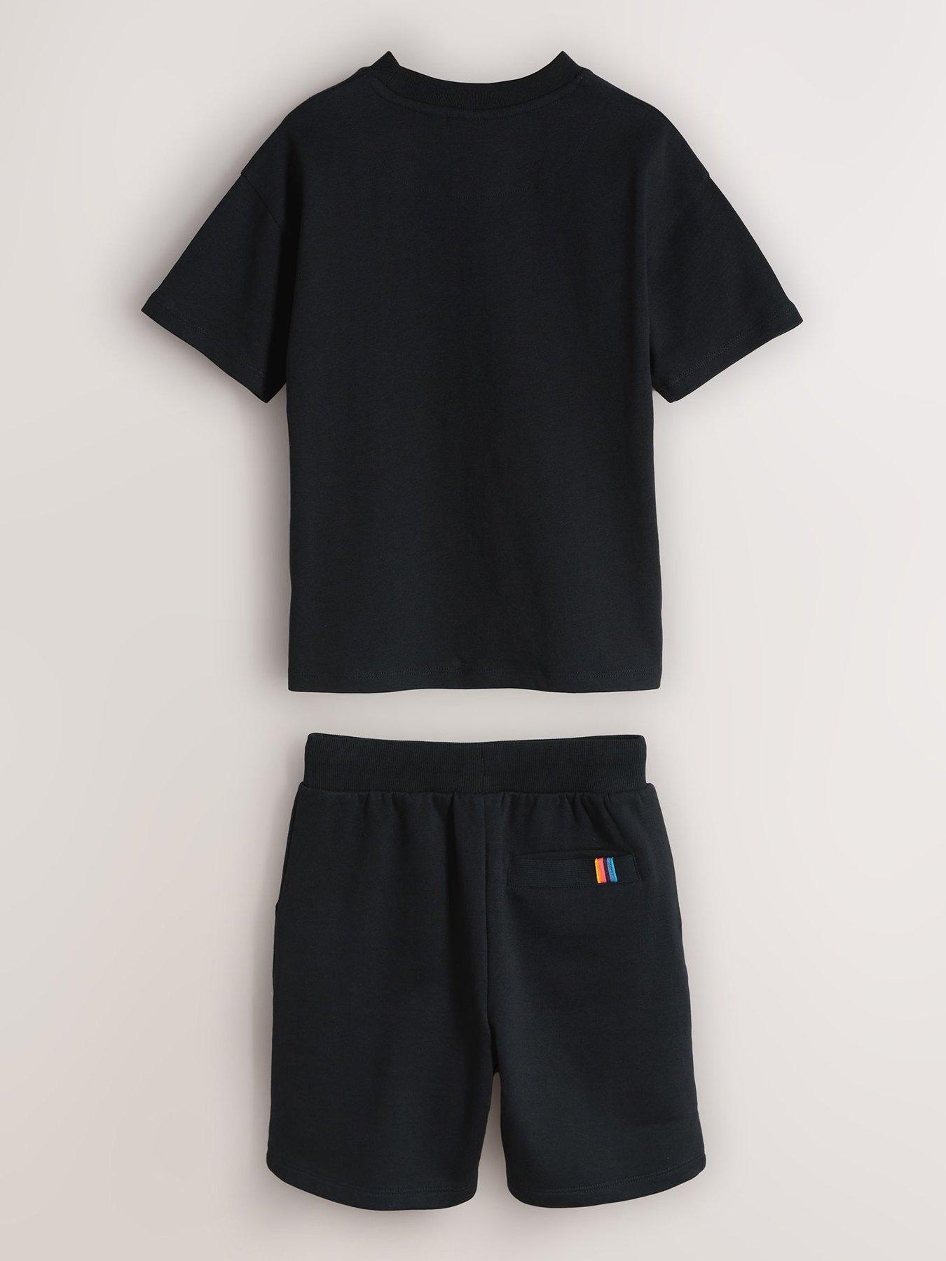 Image 3 of 7 of Paul Smith Junior Older Boys Graphic T-Shirt &amp; Shorts Set - Black