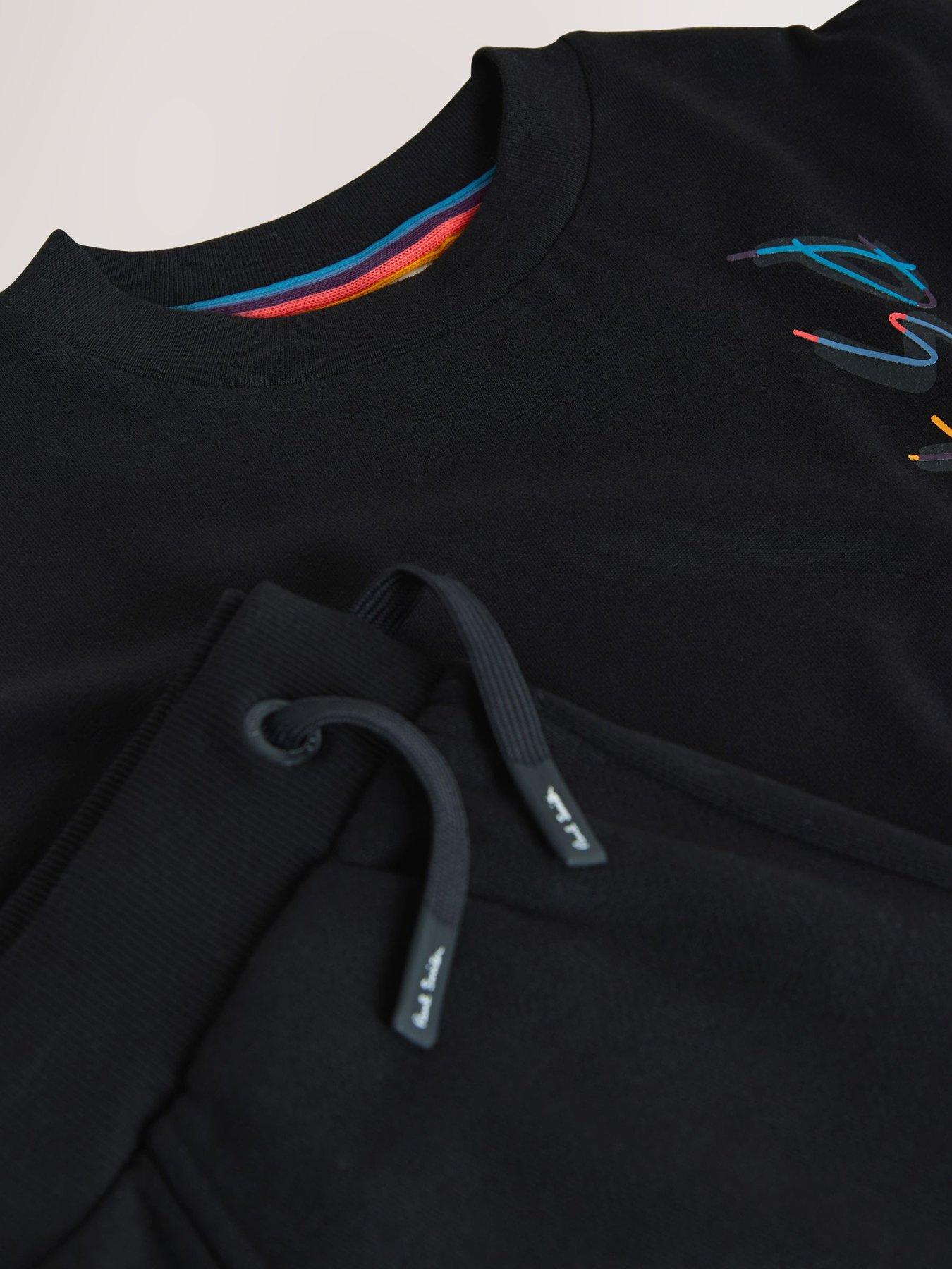 Image 5 of 7 of Paul Smith Junior Older Boys Graphic T-Shirt &amp; Shorts Set - Black