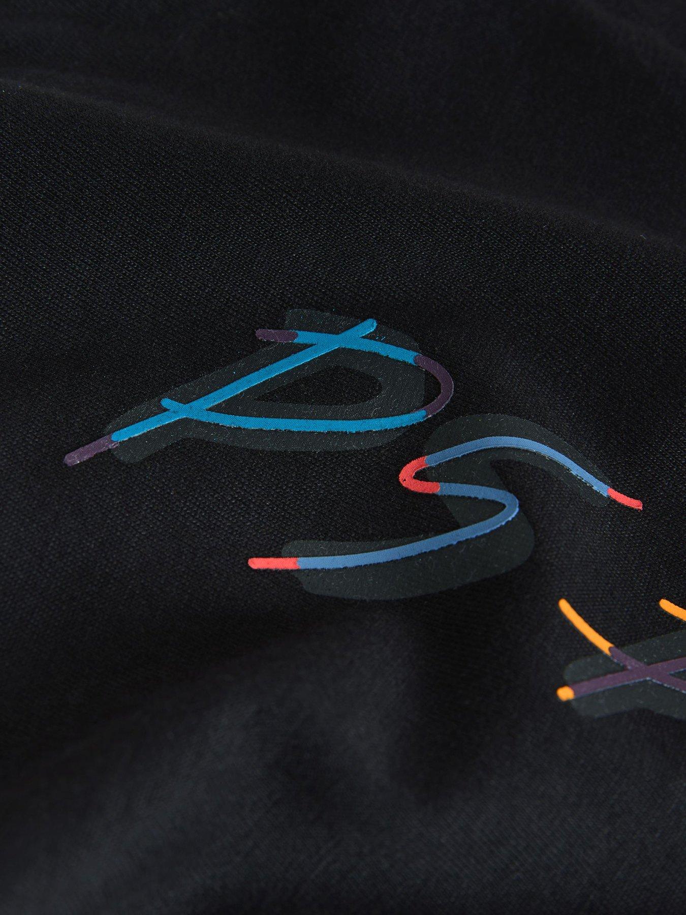 Image 7 of 7 of Paul Smith Junior Older Boys Graphic T-Shirt &amp; Shorts Set - Black
