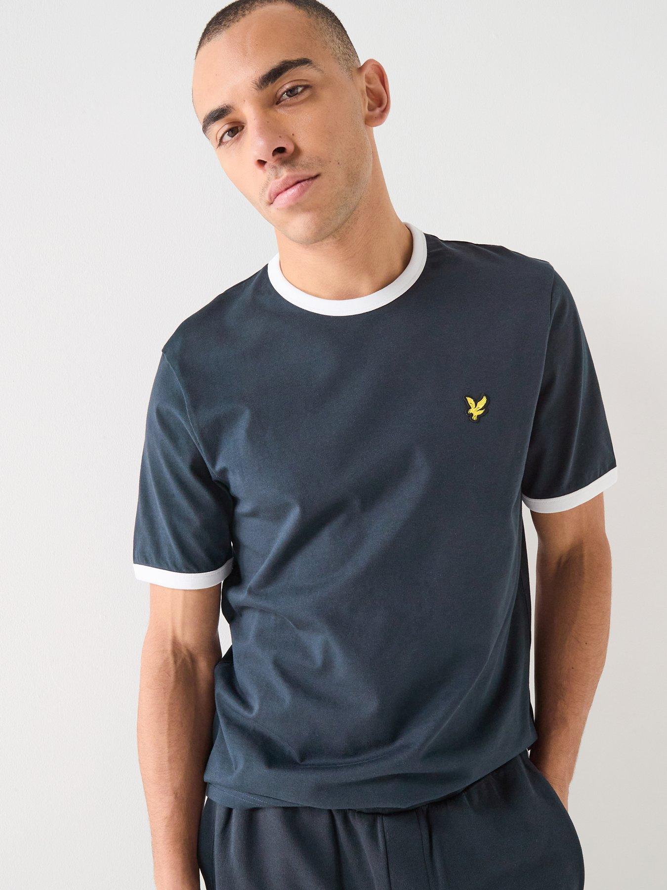 Lyle & Scott Crew Neck Contrast trim Ringer T-Shirt - Navy