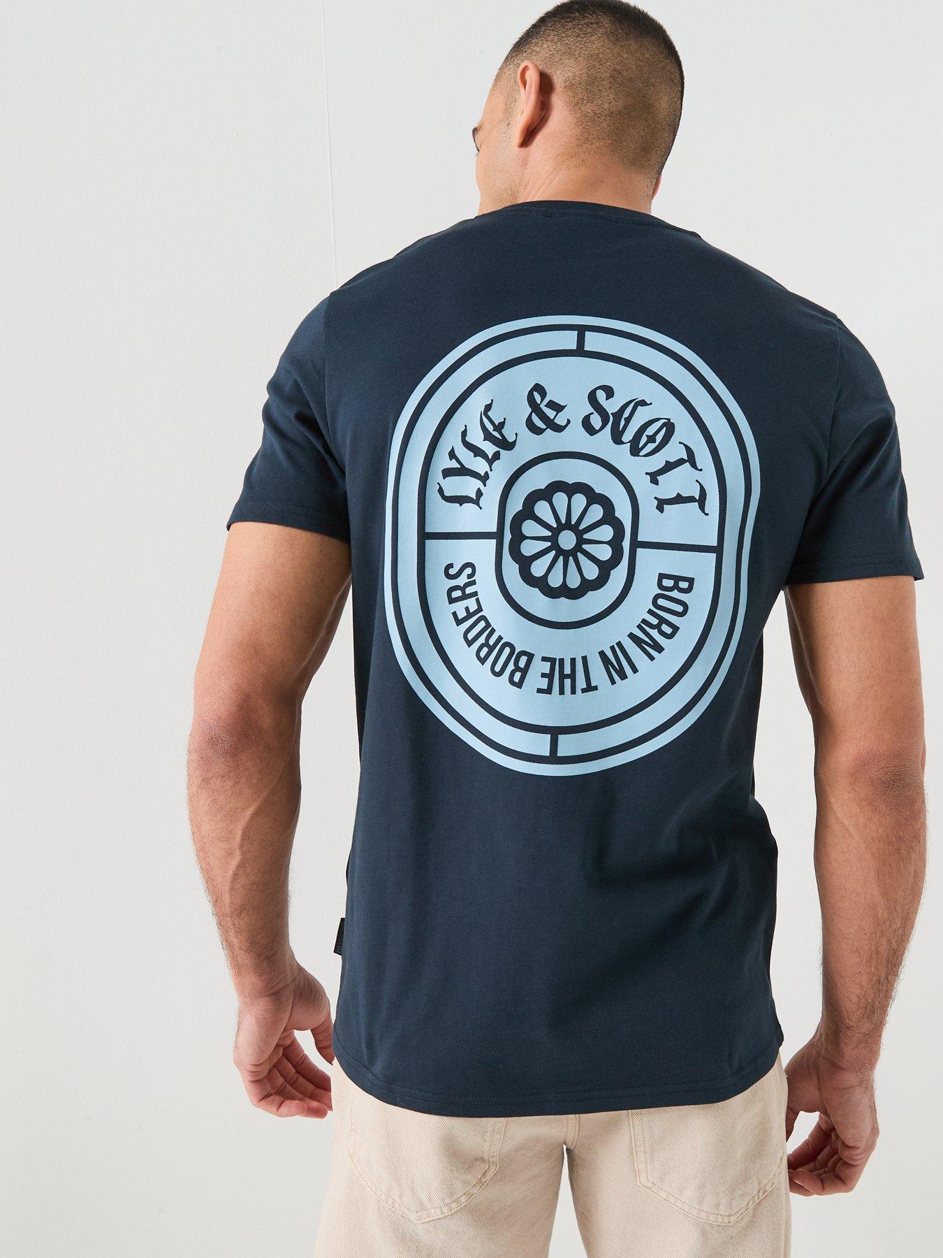 Lyle & Scott Lyle  &  Scott Borders Label Graphic T-shirt -navy