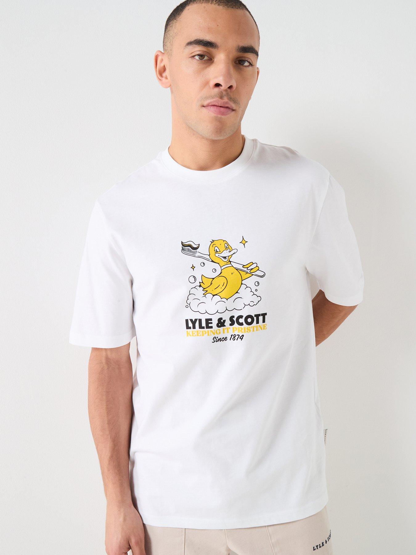 Image 1 of 4 of Lyle & Scott Rubber Duck Graphic T-Shirt - White