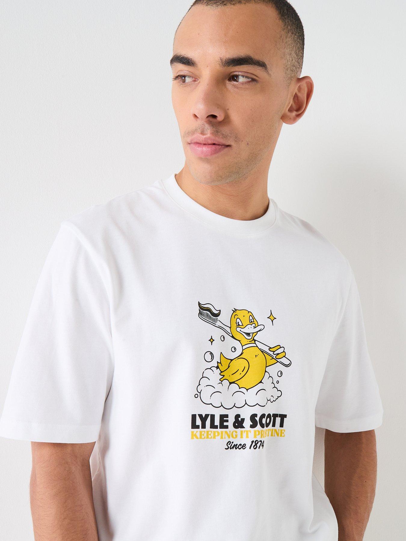 Image 4 of 4 of Lyle & Scott Rubber Duck Graphic T-Shirt - White