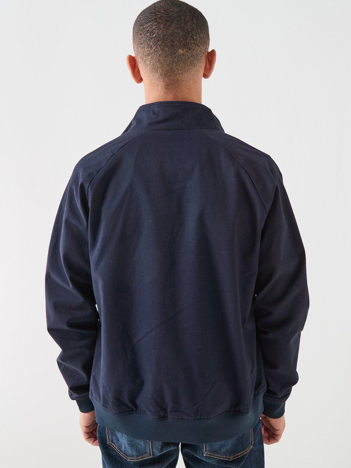 stillFront image of lyle-scott-cotton-harrington-jacket-navy