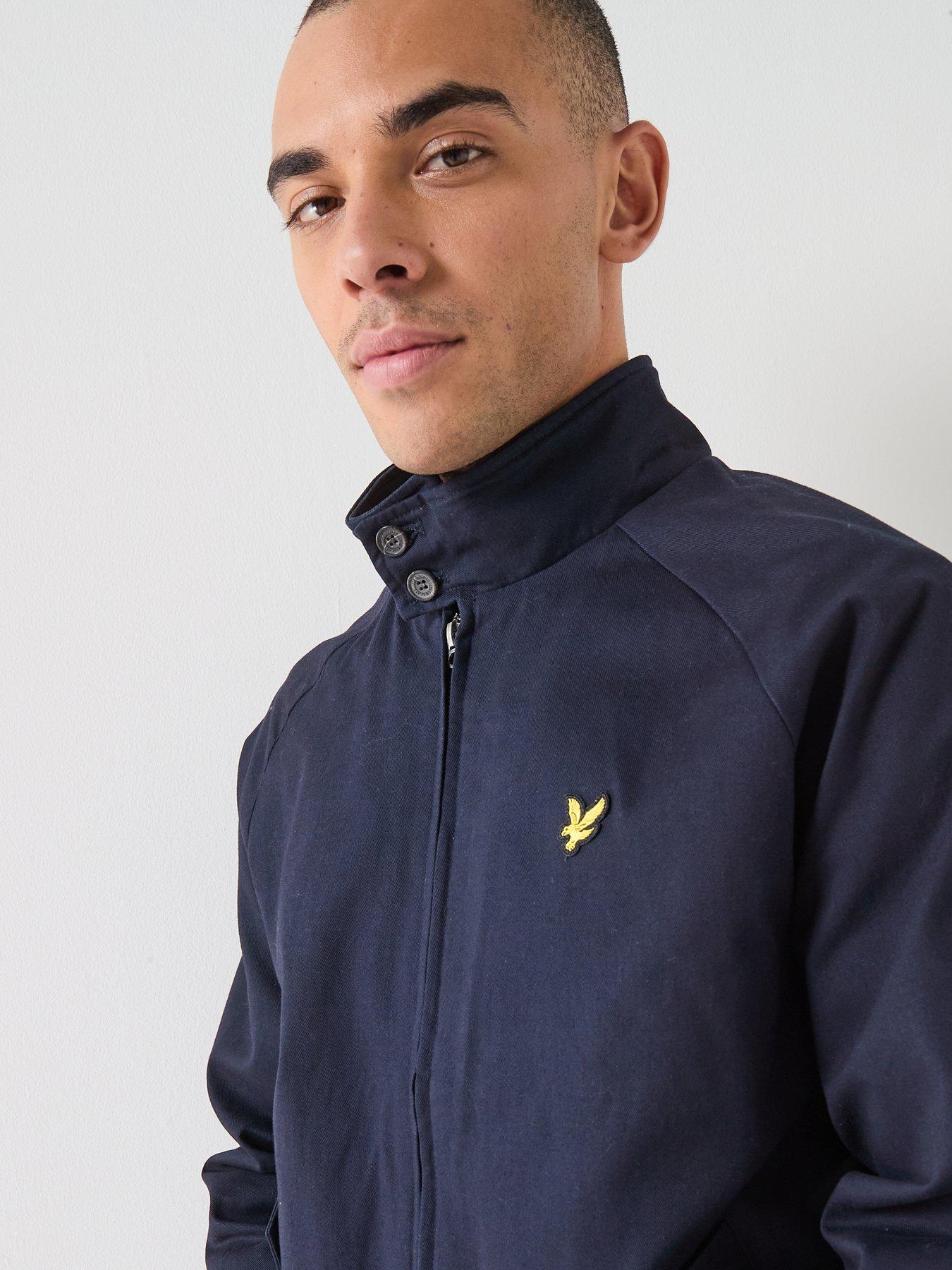  image of lyle-scott-cotton-harrington-jacket-navy