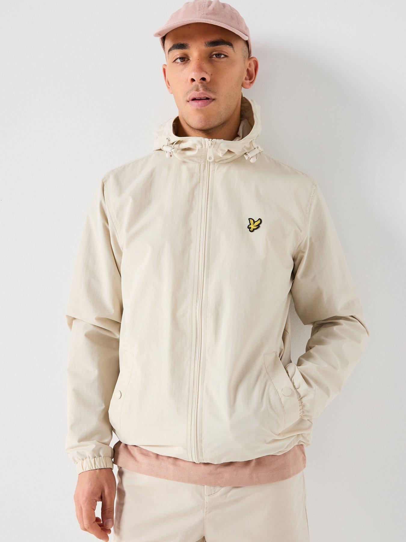  image of lyle-scott-zip-through-hooded-jacket-beige